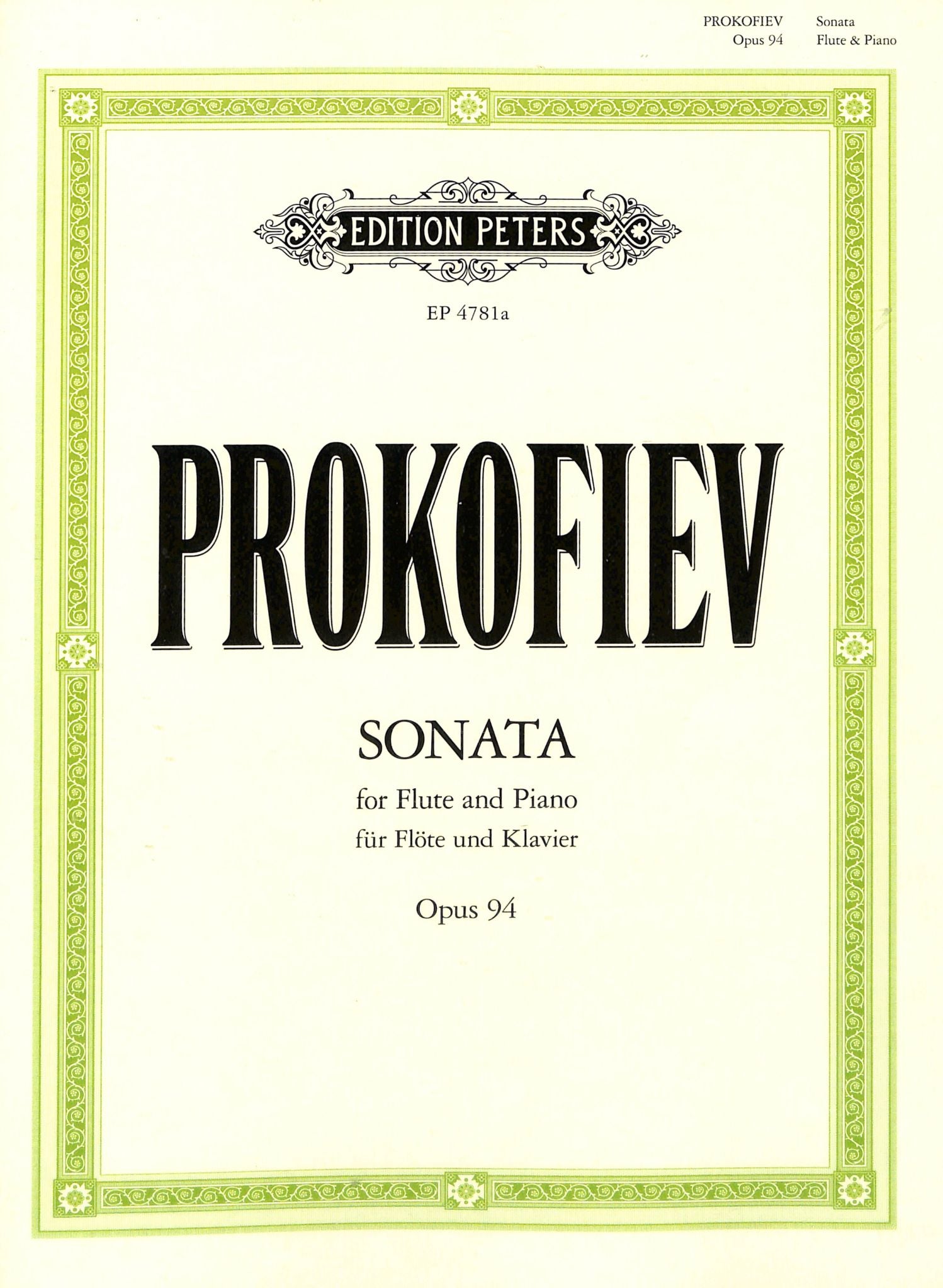 Prokofiev, S :: Sonata, Op. 94