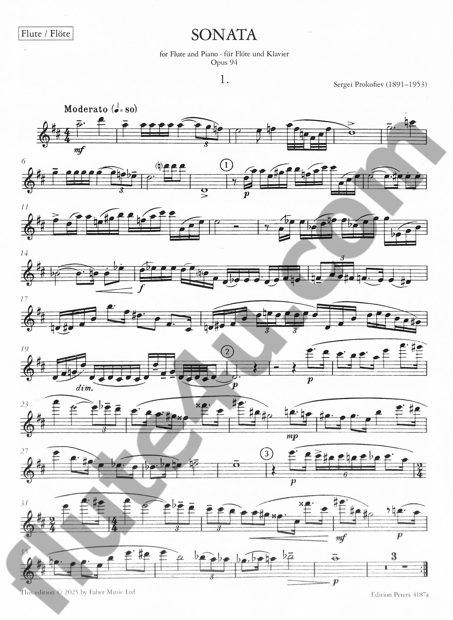 Prokofiev, S :: Sonata, Op. 94