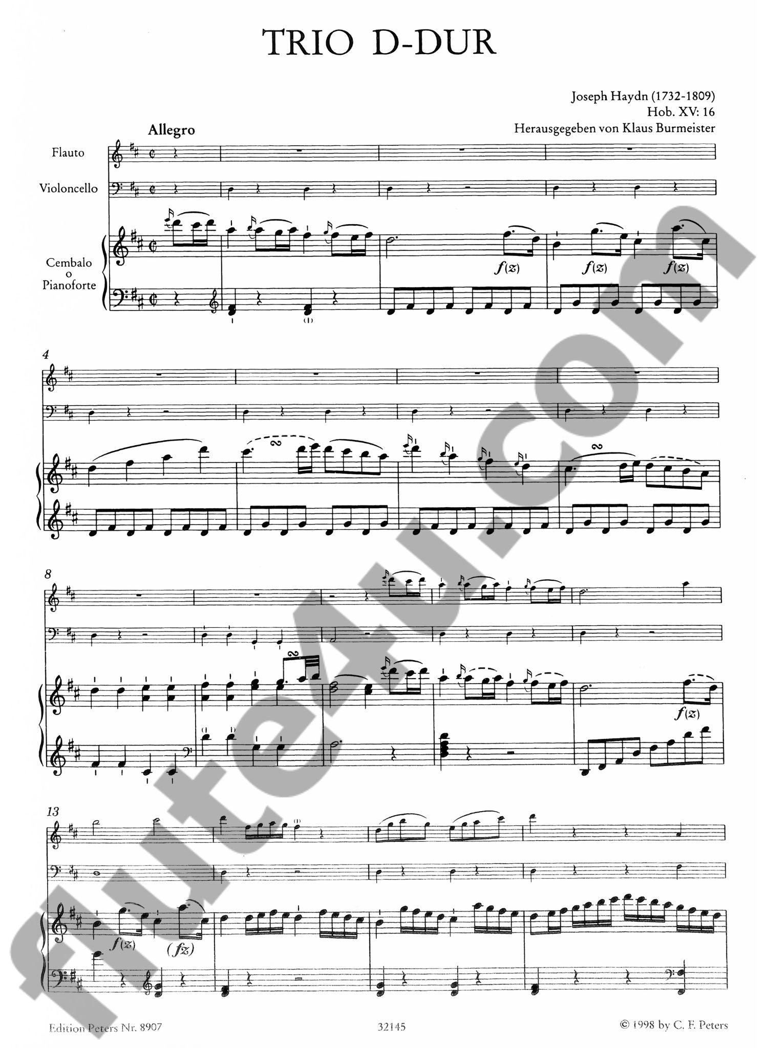 Haydn, J :: 3 Trios Hob. XV: 15-17