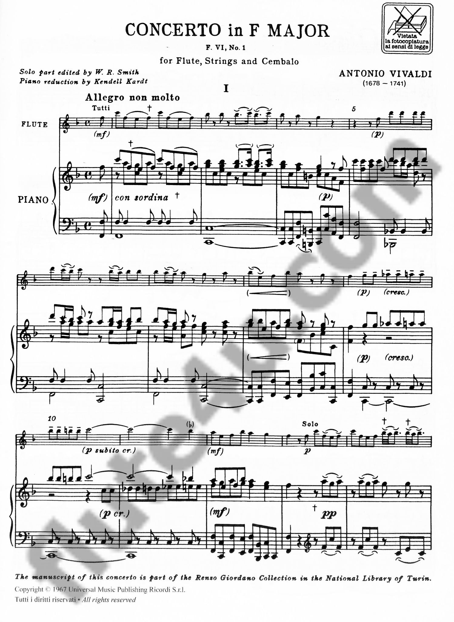 Vivaldi, A :: Concerto in F Major F VI, 1