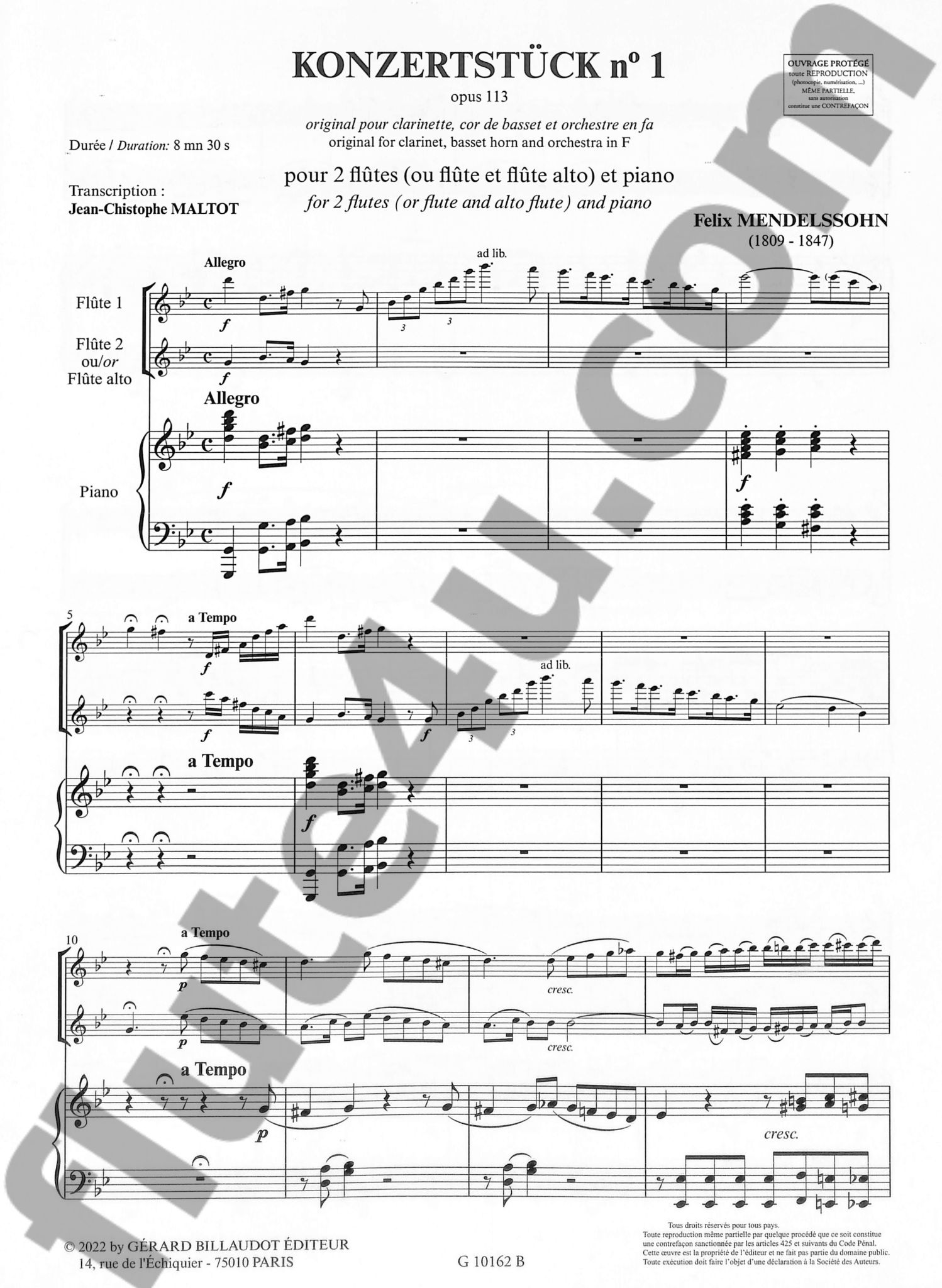 Mendelssohn, F :: Konzertstuck no. 1, op. 113