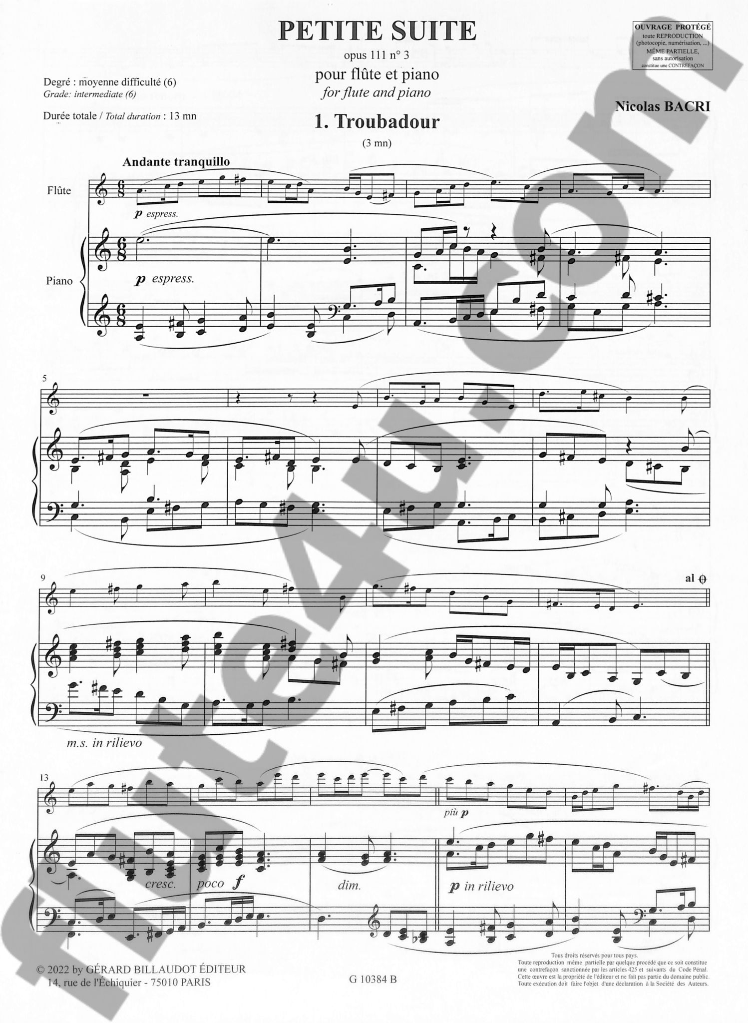 Petite suite, op. 111 no. 3