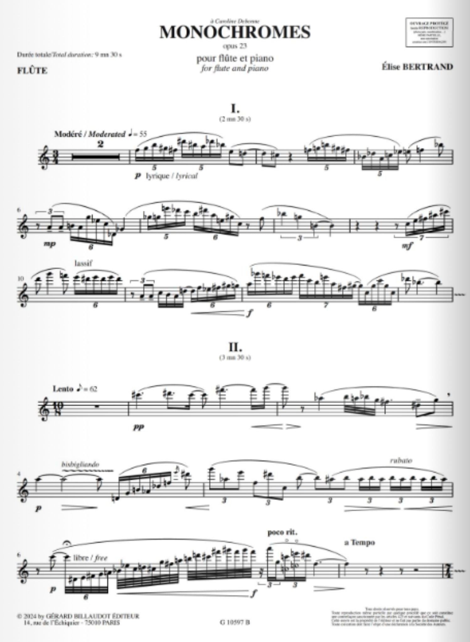 Monochromes, op. 23