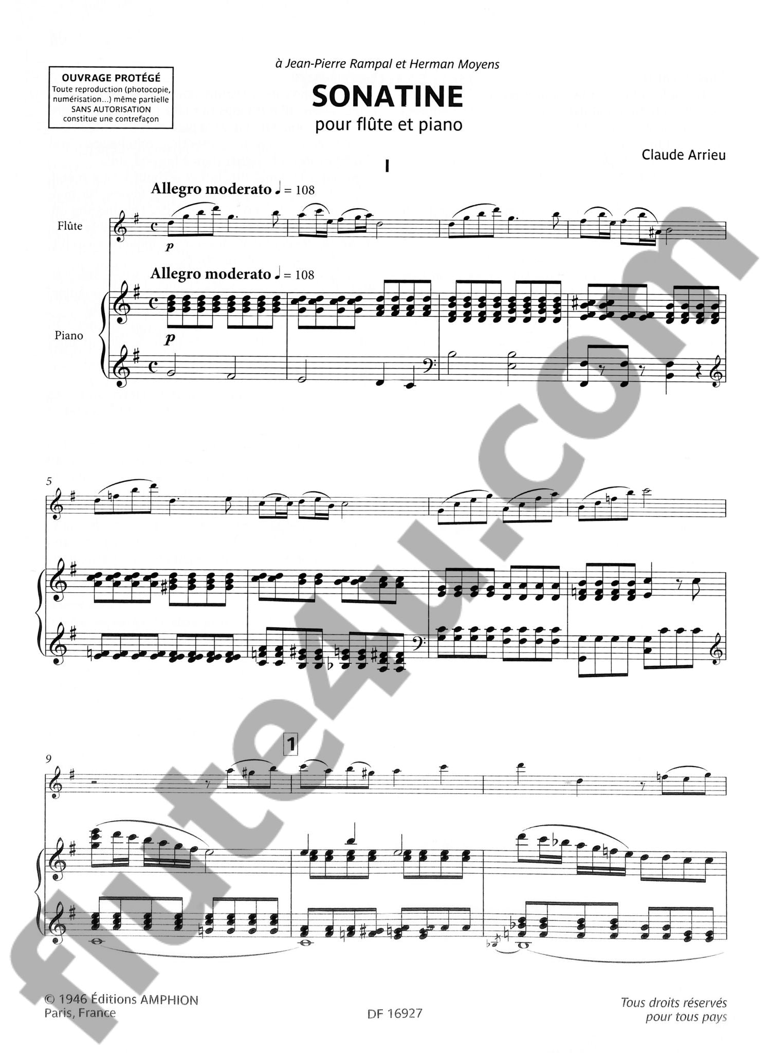 Arrieu, C :: Sonatine
