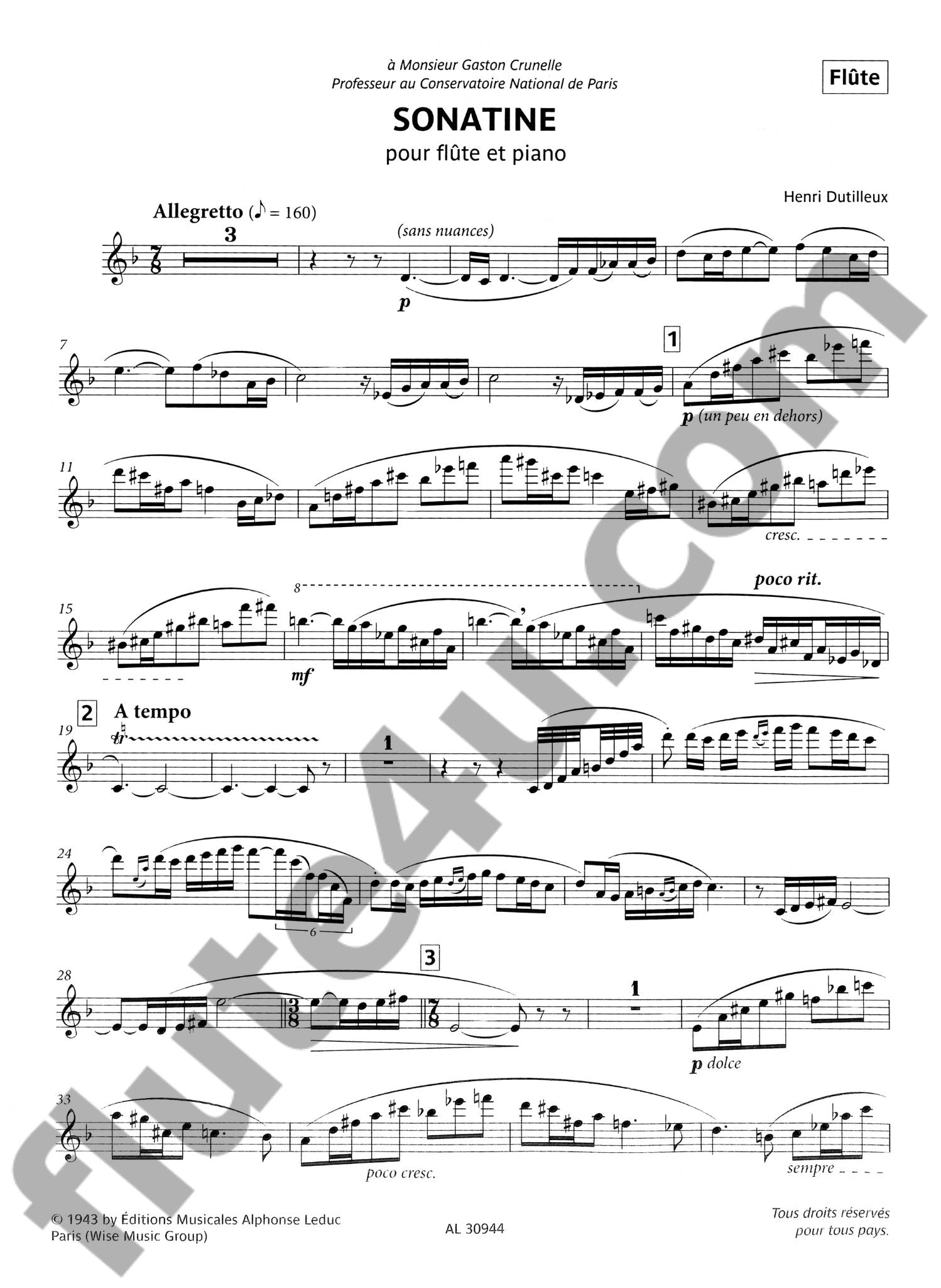 Dutilleux, H :: Sonatine