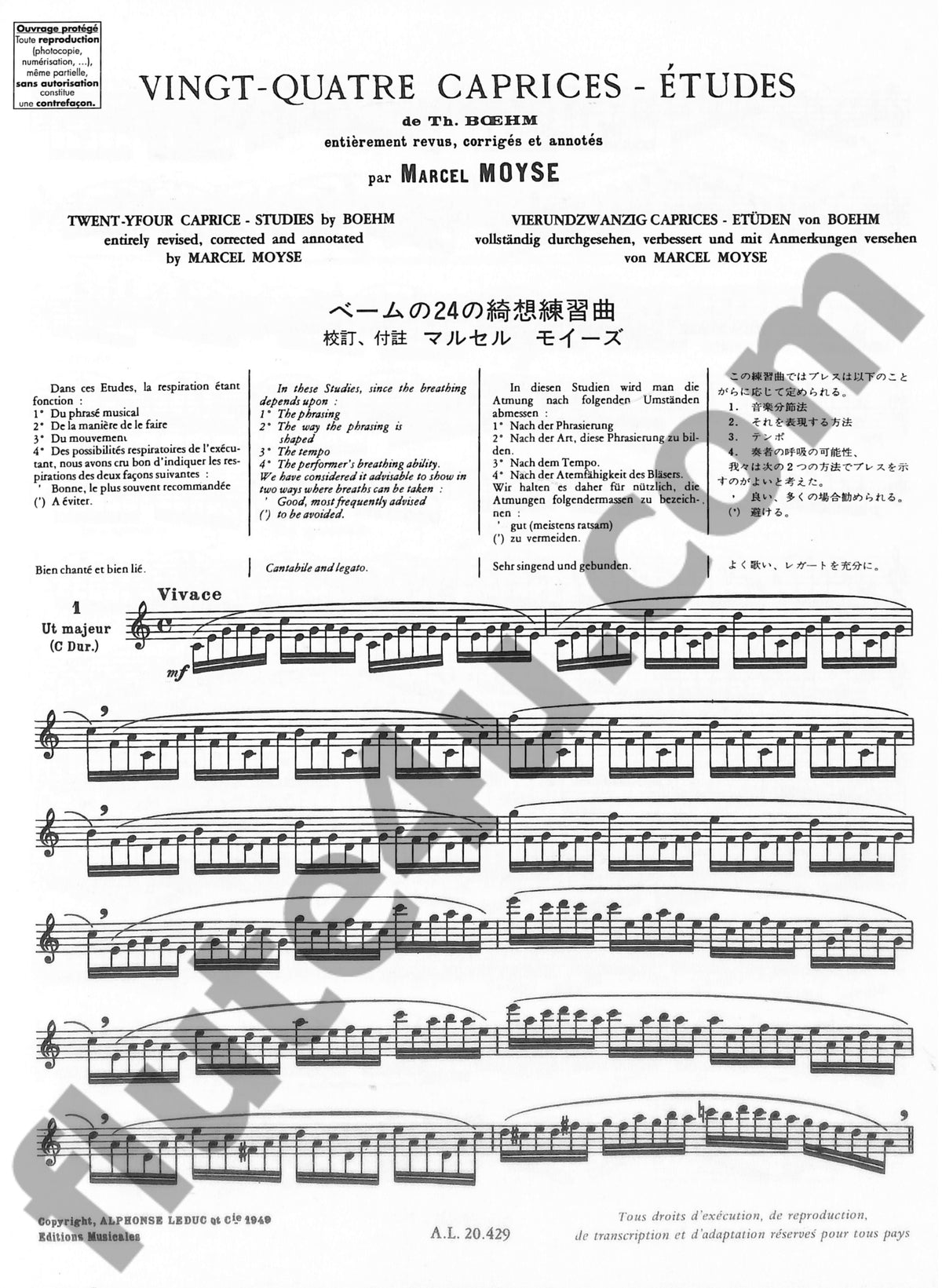 Boehm, T :: 24 Caprices Etudes pour Flute