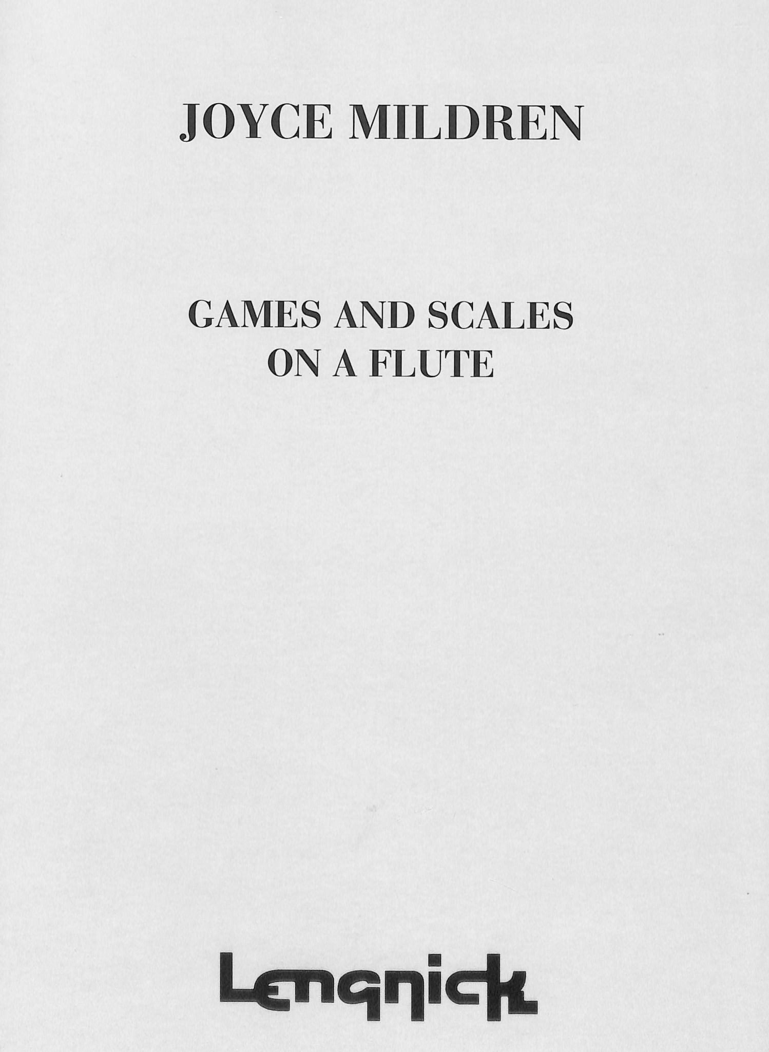 Mildren, J :: Games and Scales on a Flute