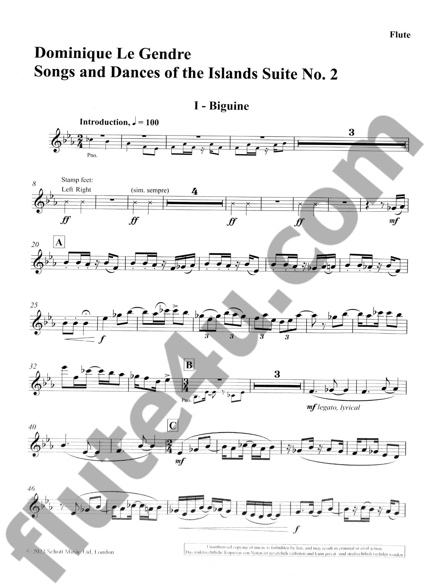 Le Gendre, D :: Songs and Dances of the Islands, Suite No. 2