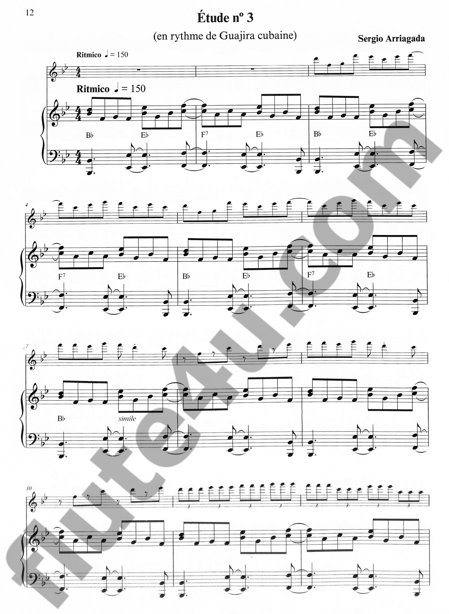 Arriagada, S :: 6 etudes pour 3e cycle