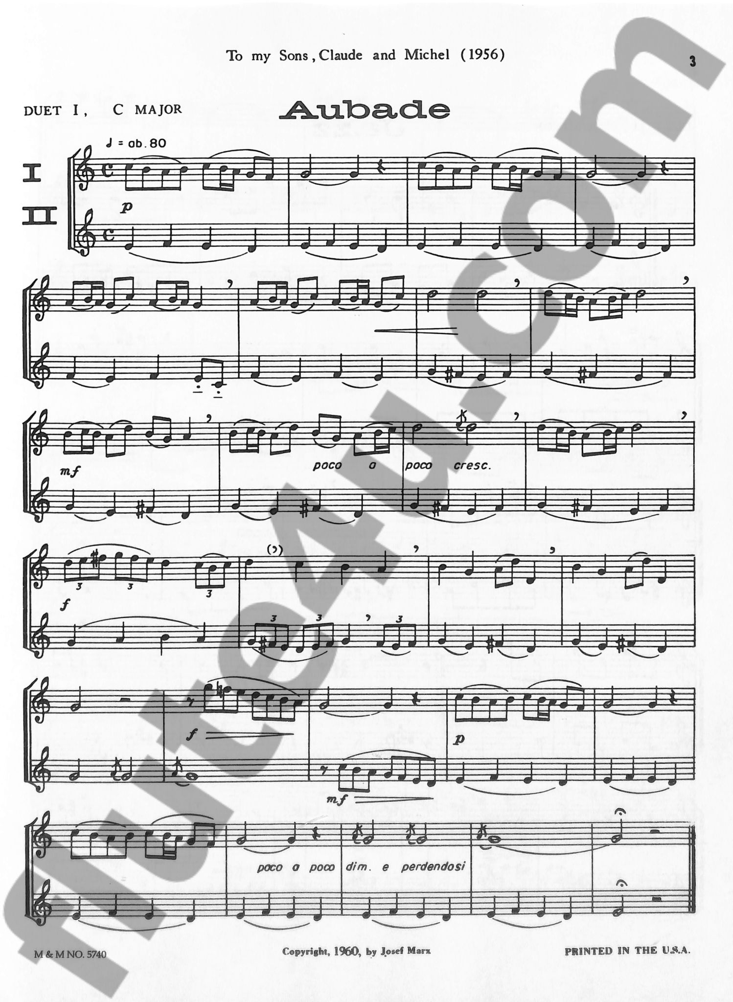 Moyse, L :: Thirty Easy Duets