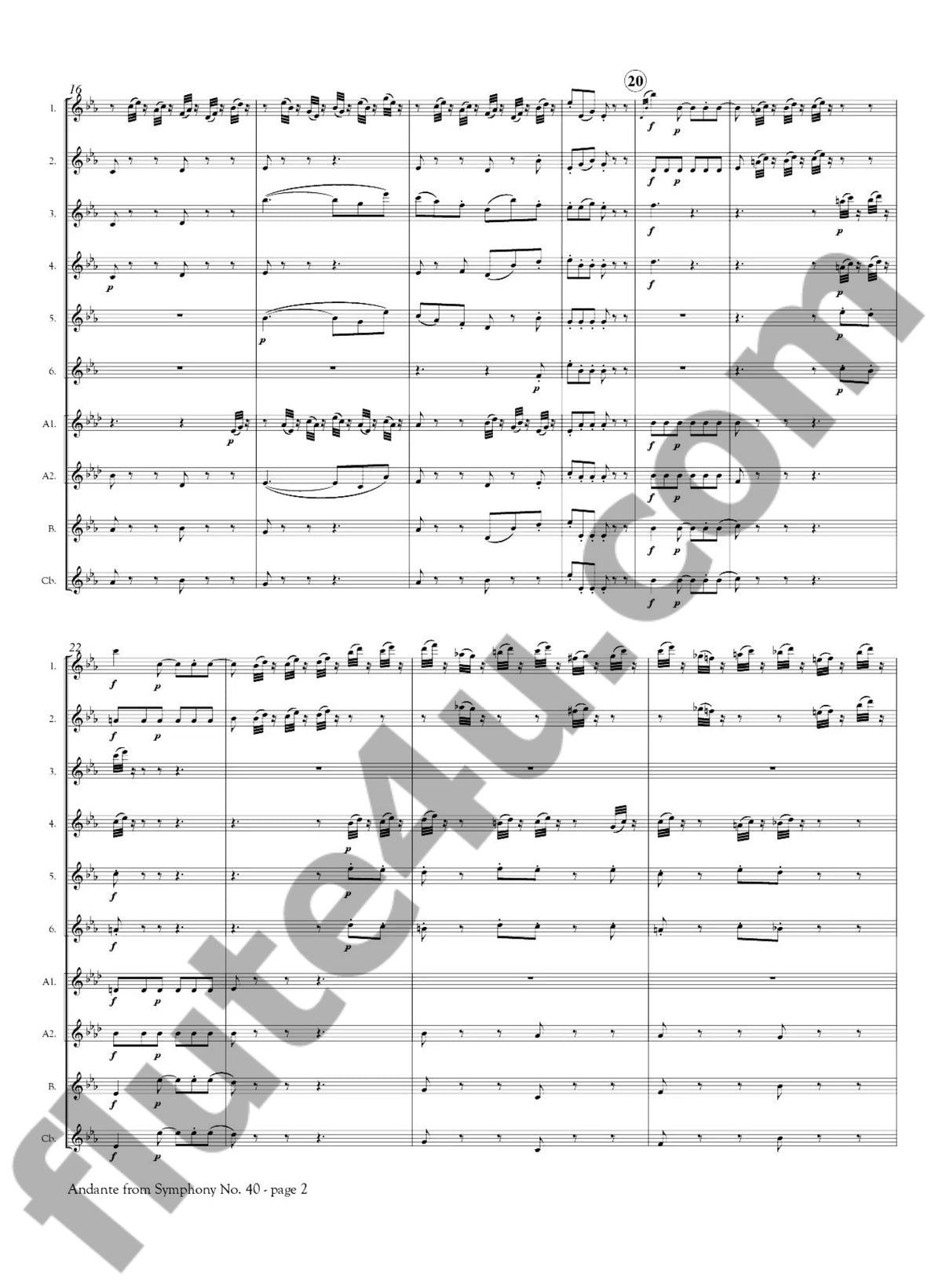Mozart, WA :: Andante from Symphony No. 40, K. 550