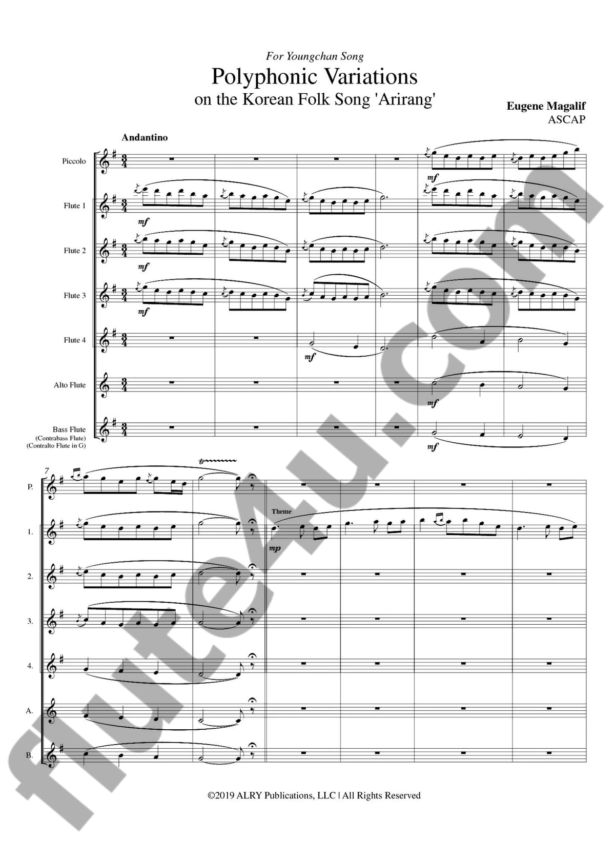 Magalif, E :: Polyphonic Variations on the Korean Folk Song 'Arirang'