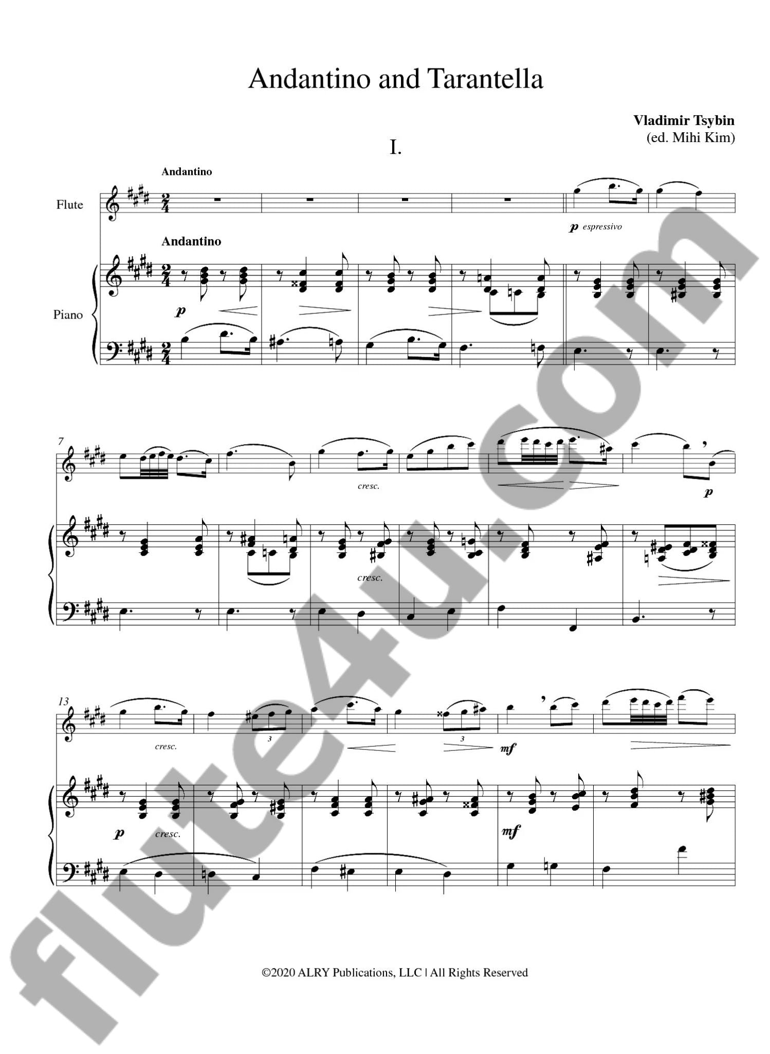 Tsybin, V :: Andantino et Tarantella