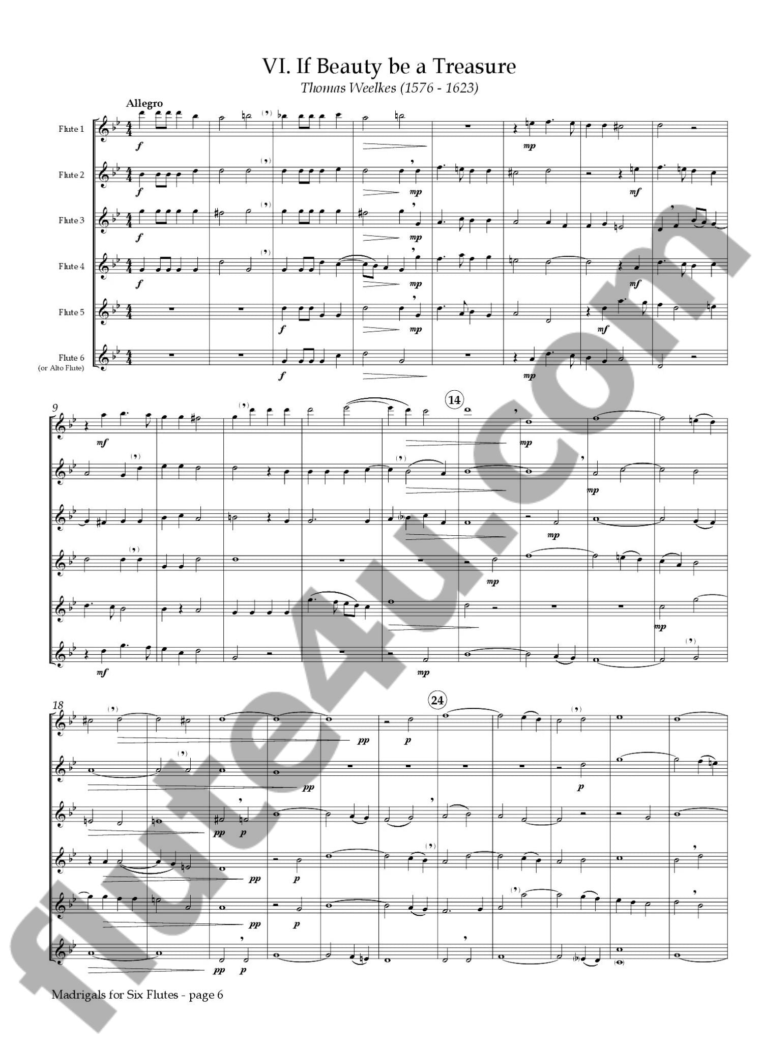 Various :: Madrigals for Six Flutes