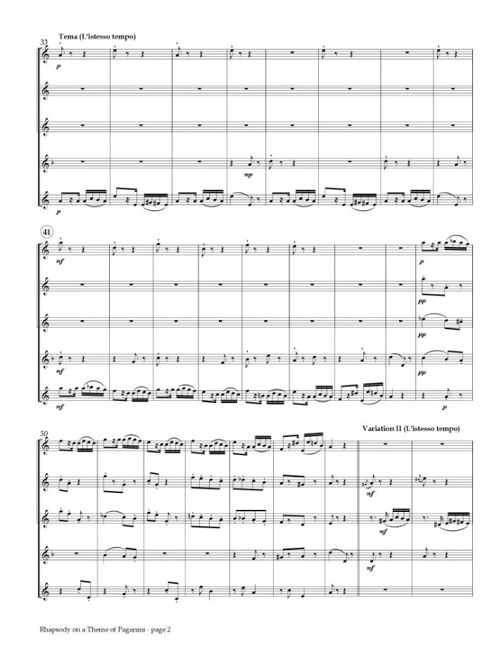 Rhapsody on a Theme of Paganini