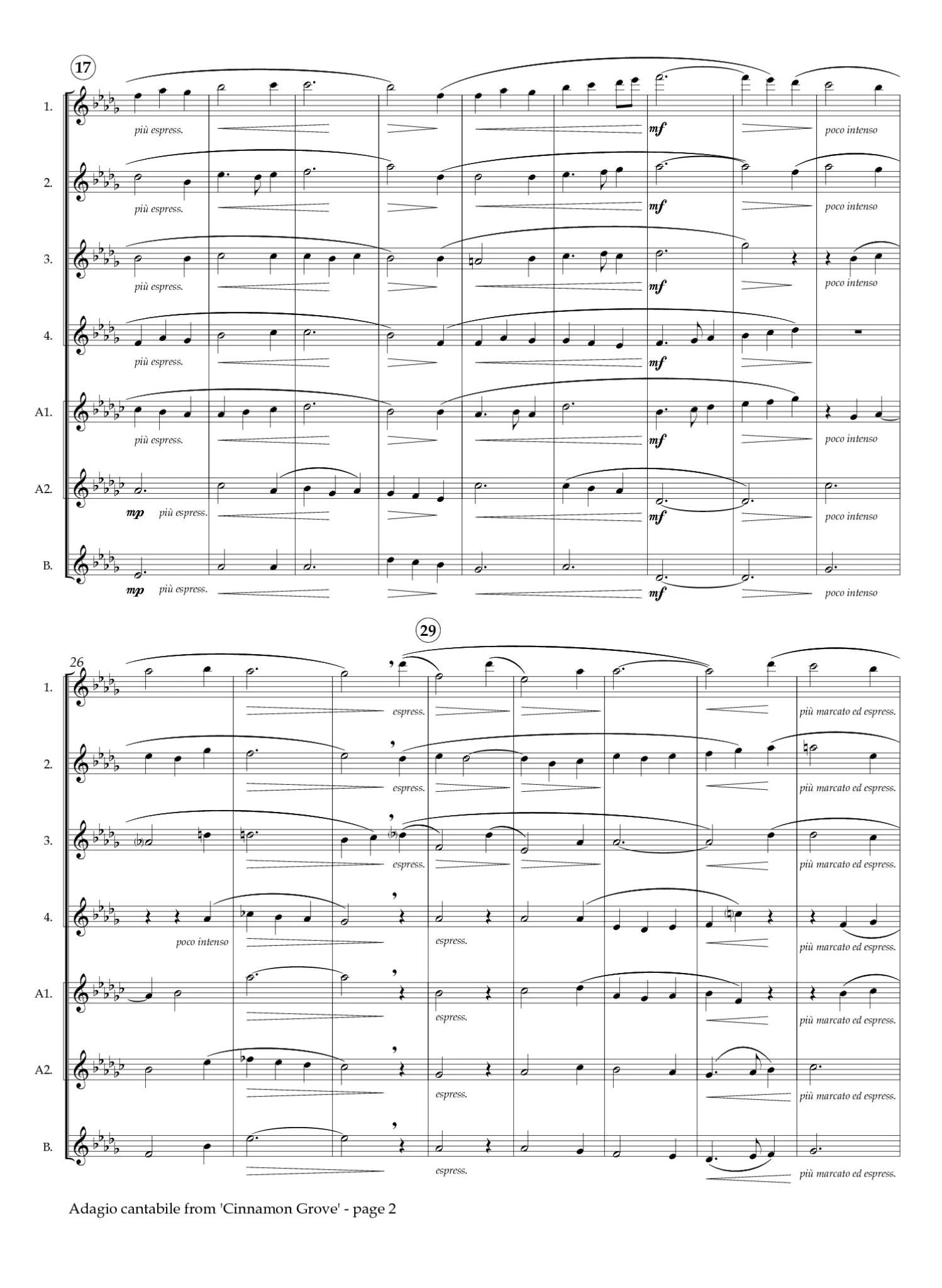 Adagio Cantabile from 'Cinnamon Grove'