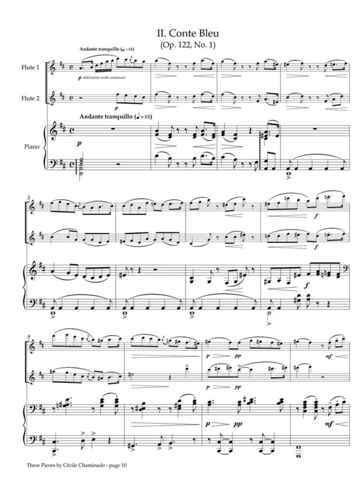 Chaminade, C :: Three Pieces