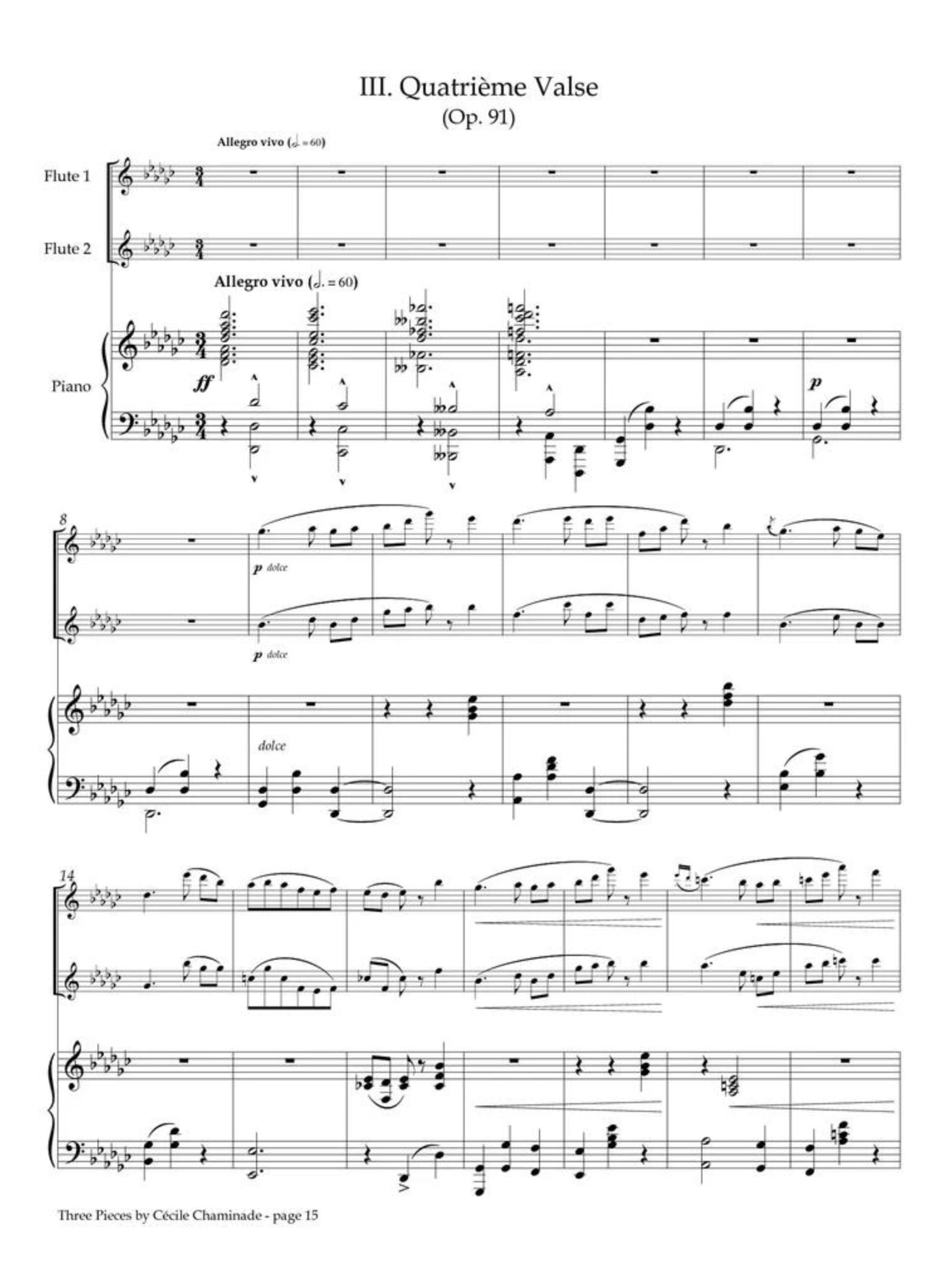 Chaminade, C :: Three Pieces