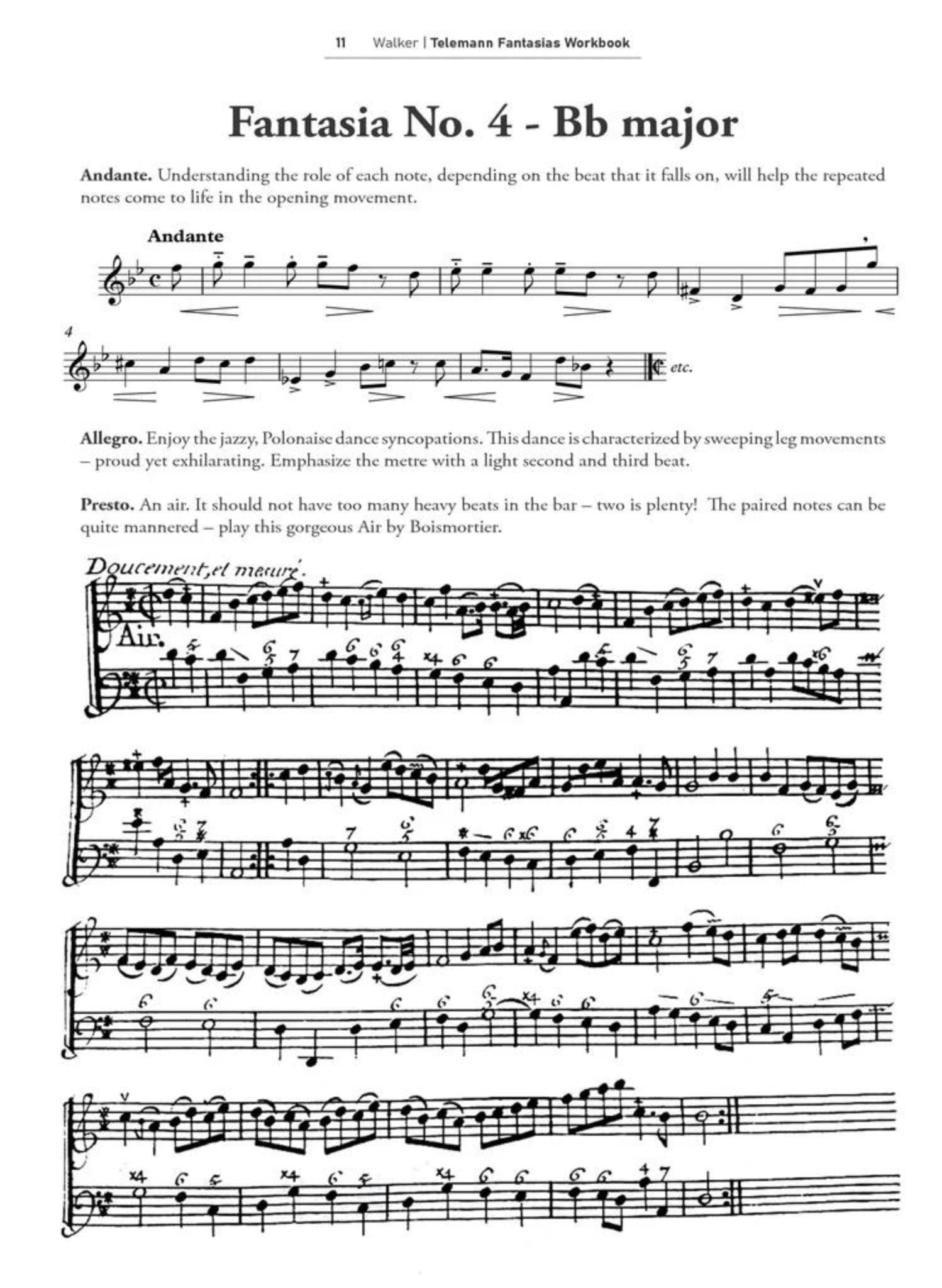 Telemann, GP :: Telemann Fantasias Workbook