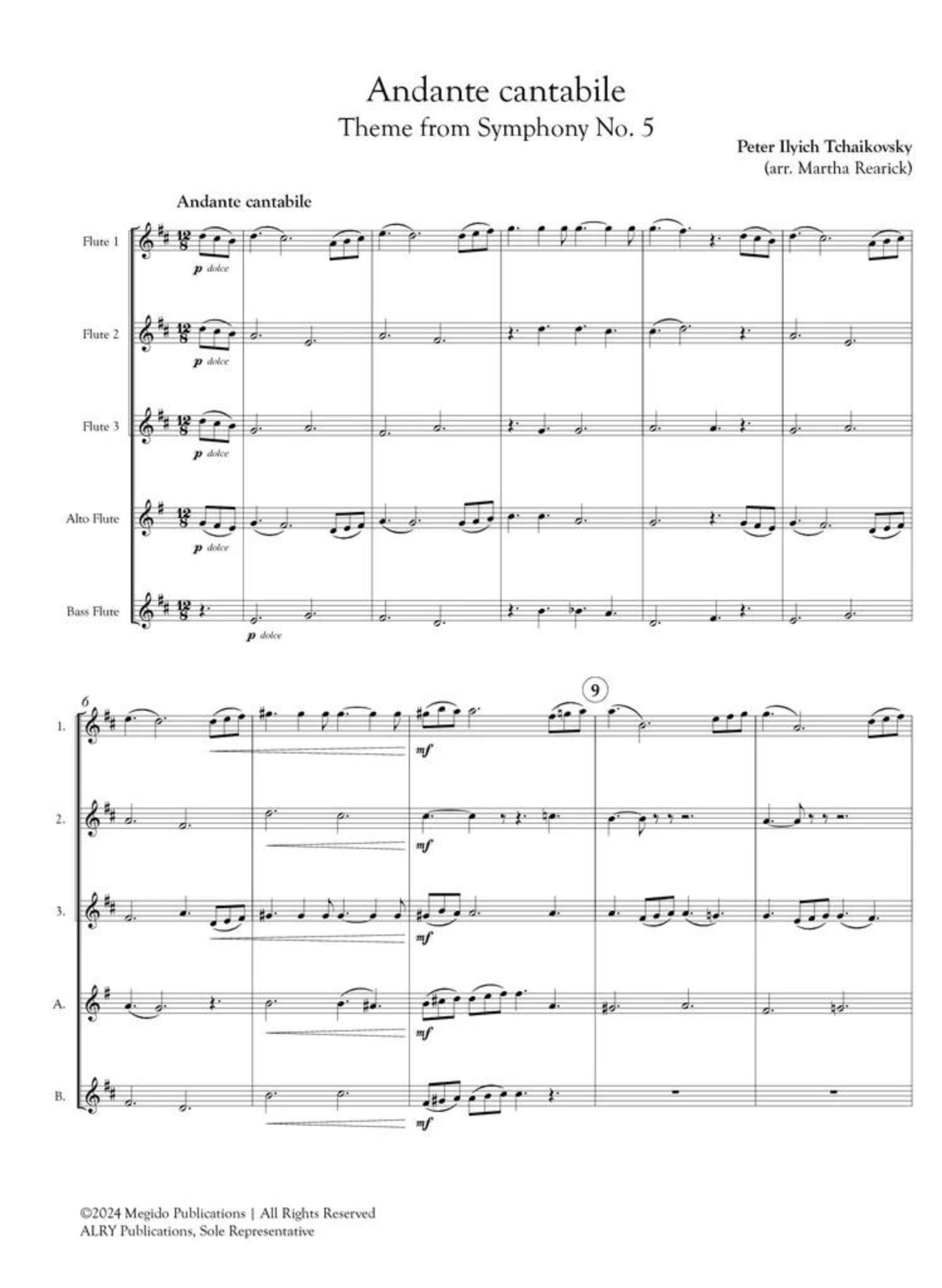 Tchaikovsky, PI :: Andante cantabile, Theme from Symphony No. 5