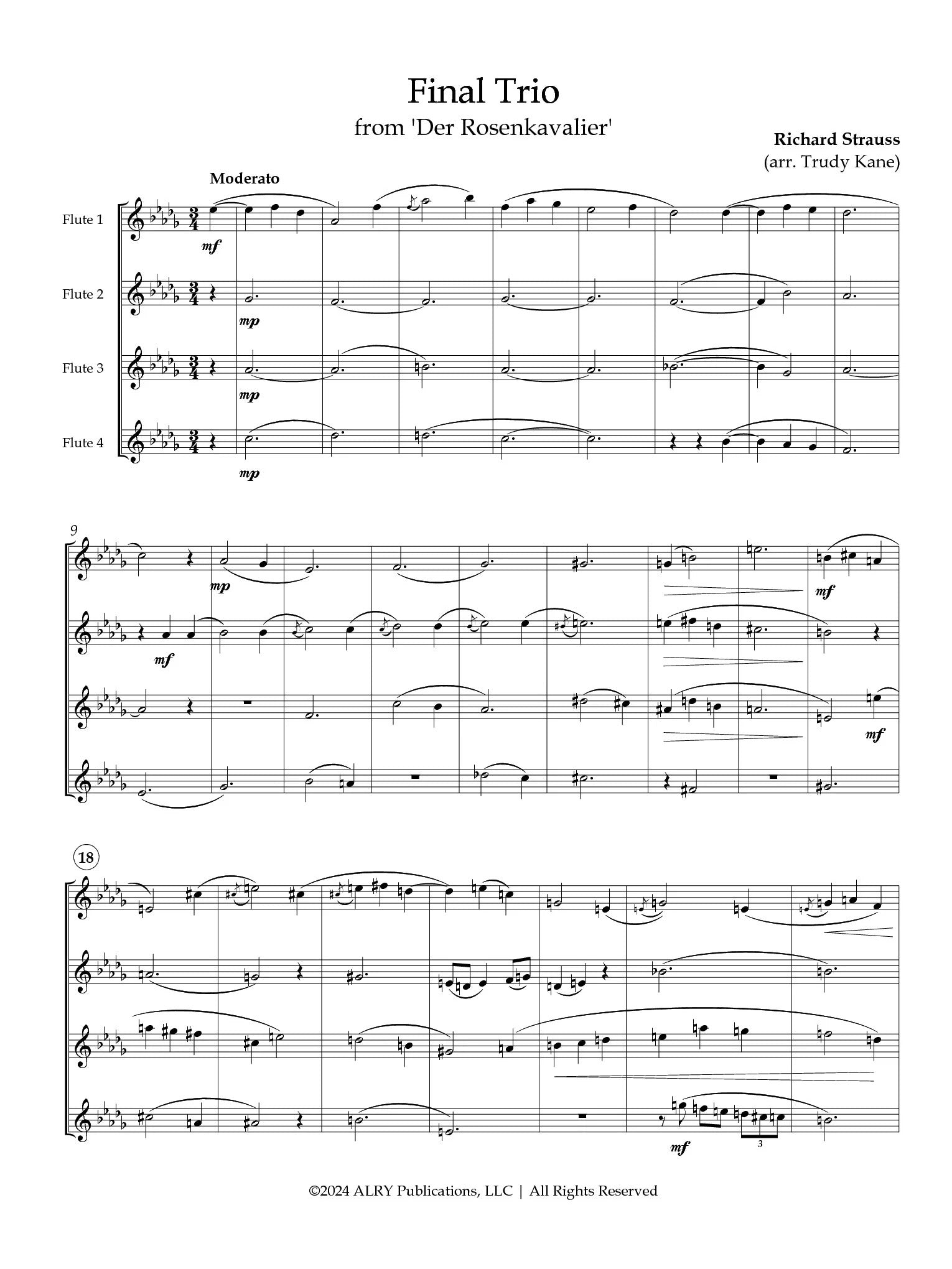 Strauss, R :: Final Trio from Der Rosenkavalier