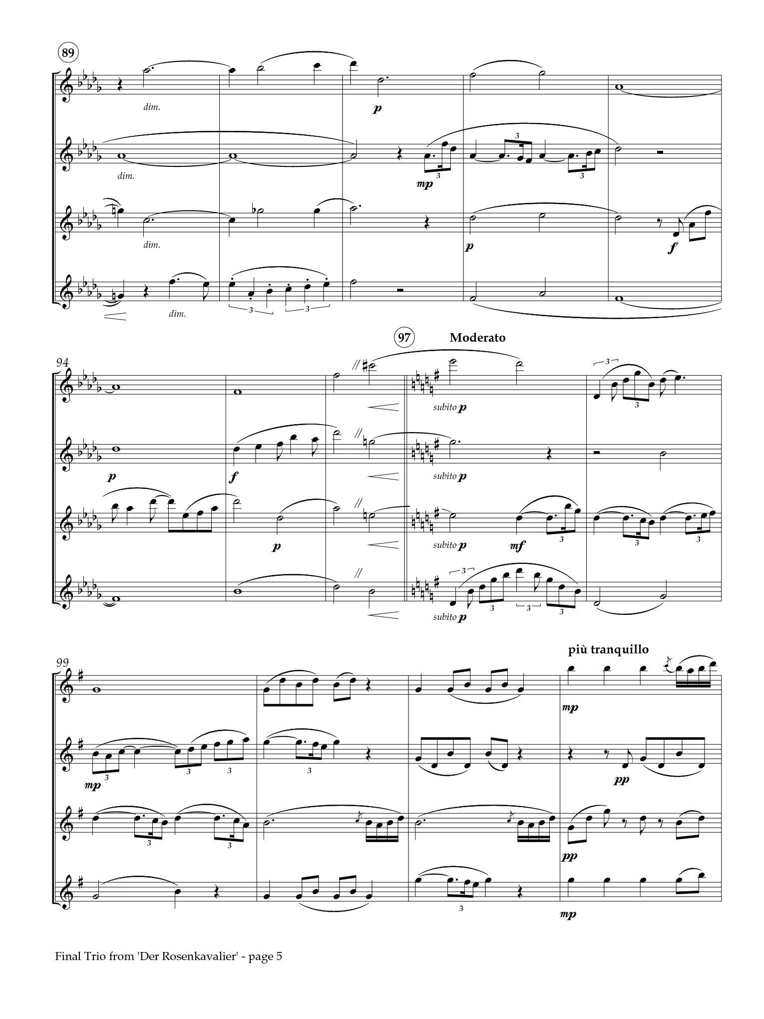 Strauss, R :: Final Trio from Der Rosenkavalier