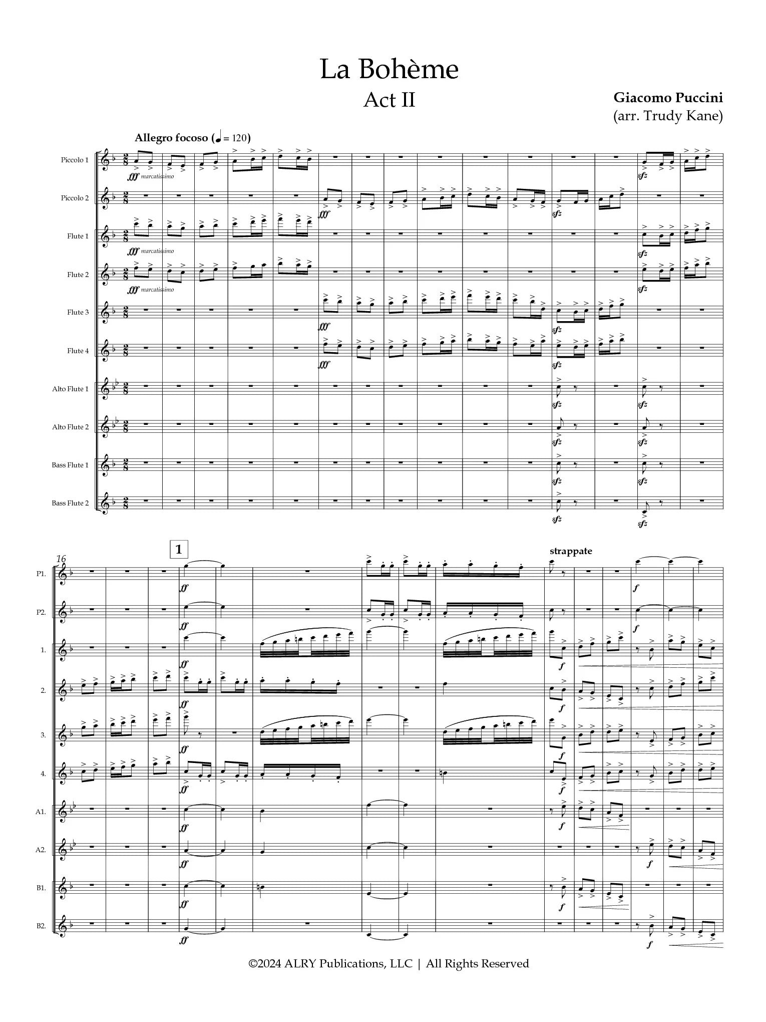 Puccini, G :: Act II from 'La Bohème