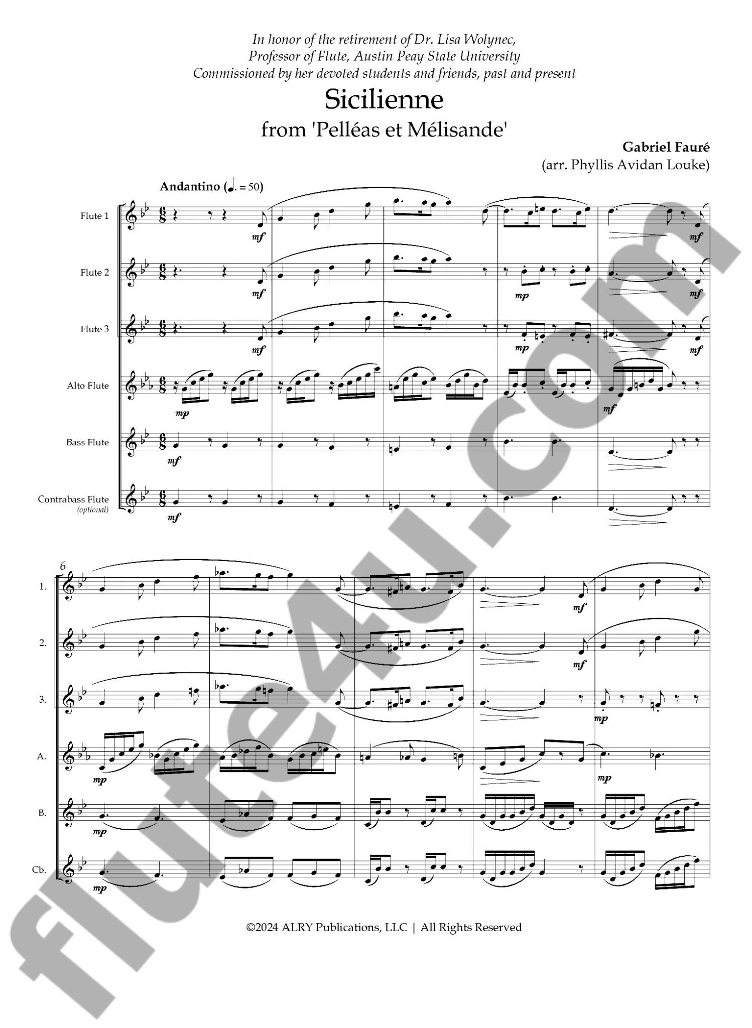Faure, G :: Sicilienne from 'Pelleas et Melisande'