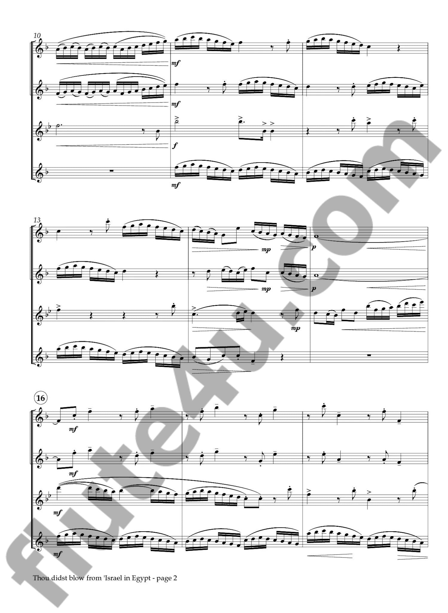 Handel, GF :: Thou didst blow, from 'Israel in Egypt'