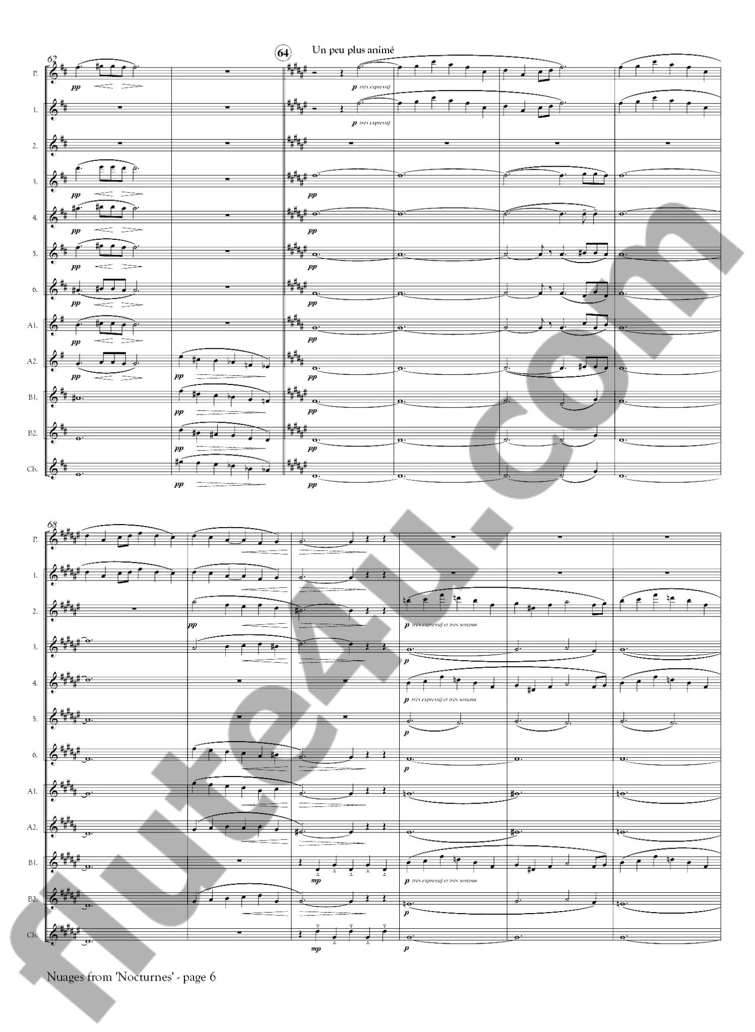 Debussy, C :: Nuages from 'Nocturnes'