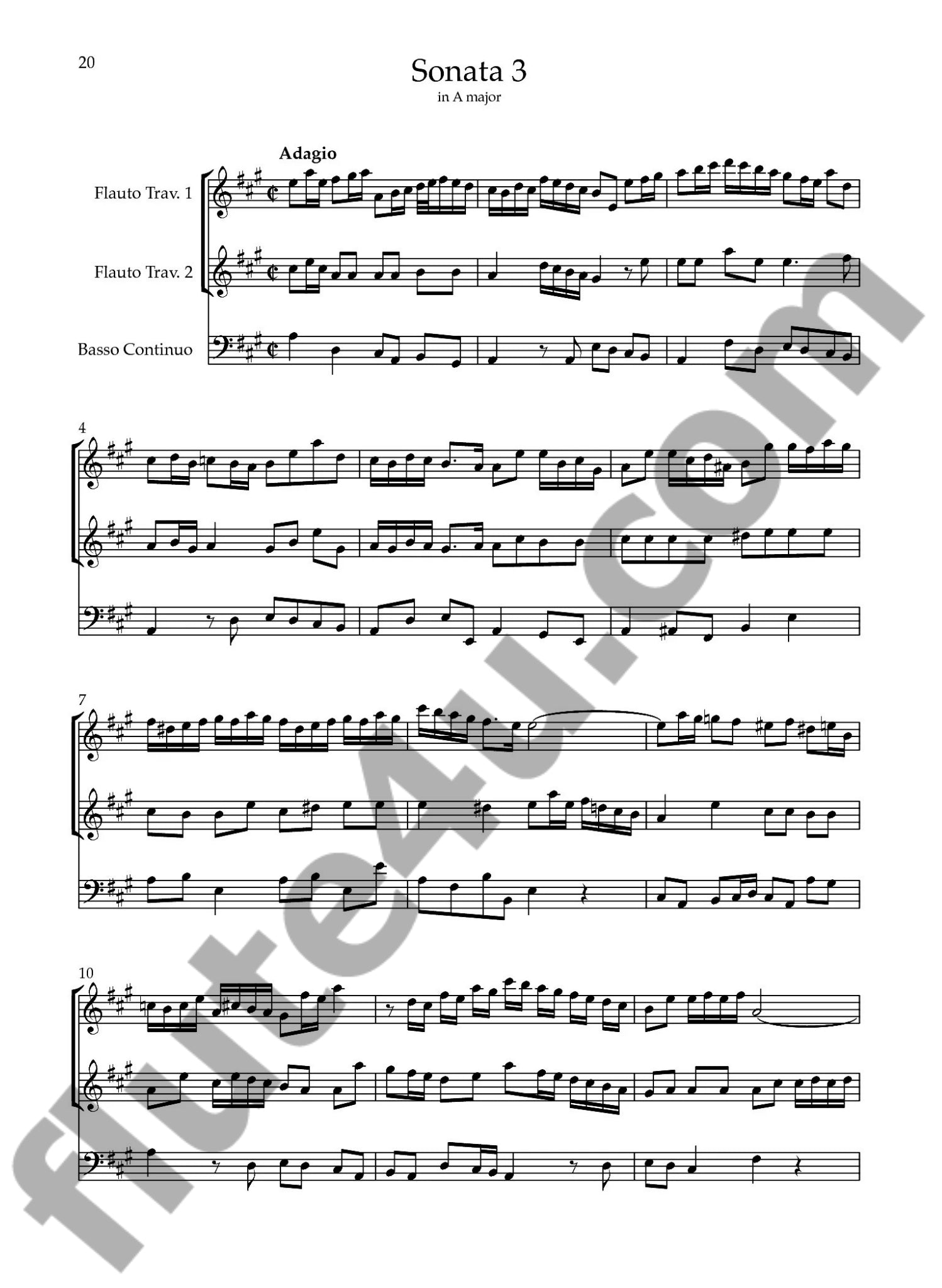Buffardin, PG :: Six Trio Sonatas