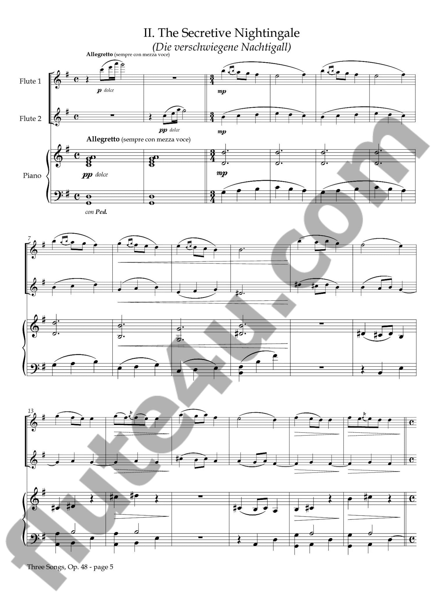 Grieg, E :: Three Songs, op. 48
