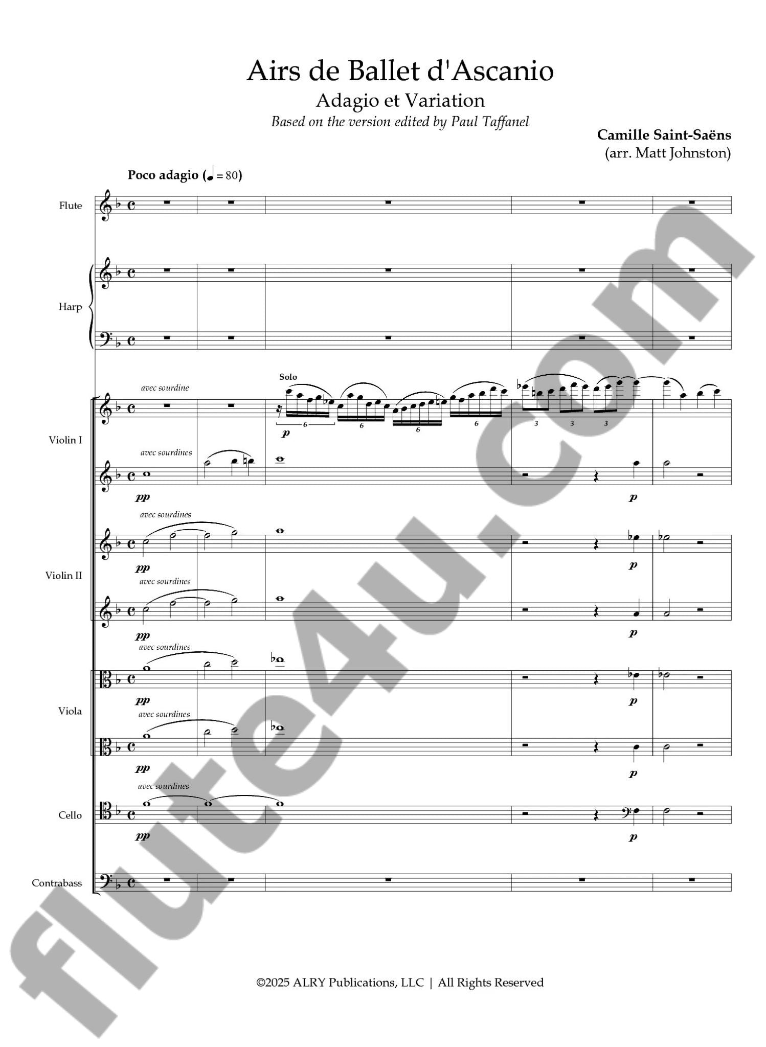 Saint-Saens, C :: Airs de Ballet d'Ascanio: Adagio et Variation