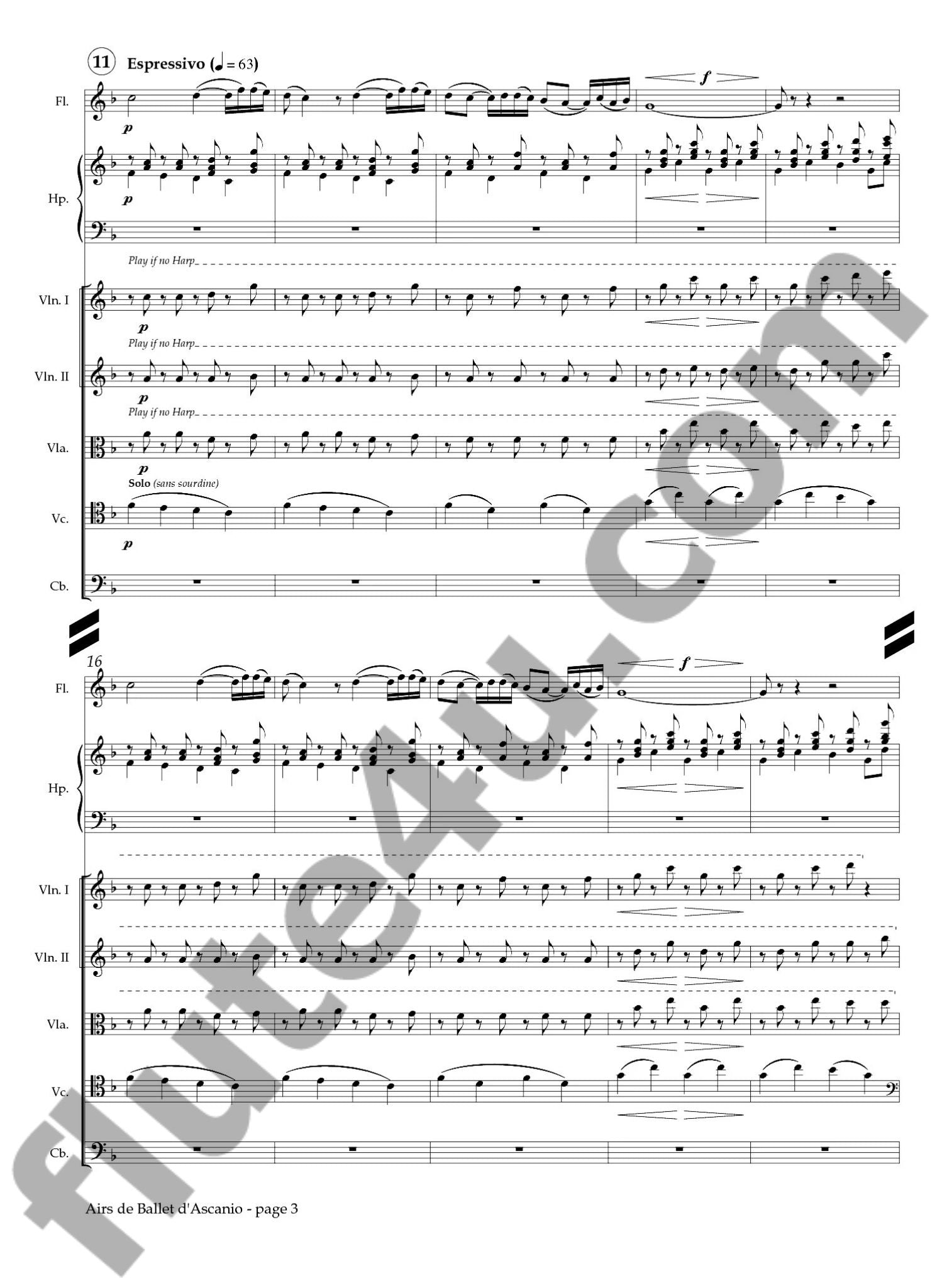 Saint-Saens, C :: Airs de Ballet d'Ascanio: Adagio et Variation
