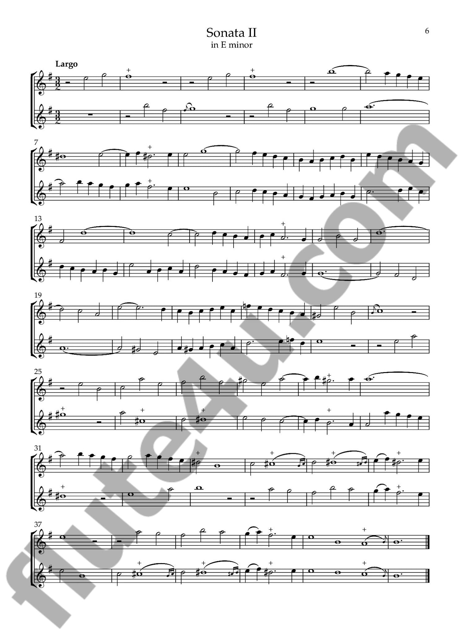 L'oeillet de Gant, JP :: Six Sonatas, Op. 5, Livre Second