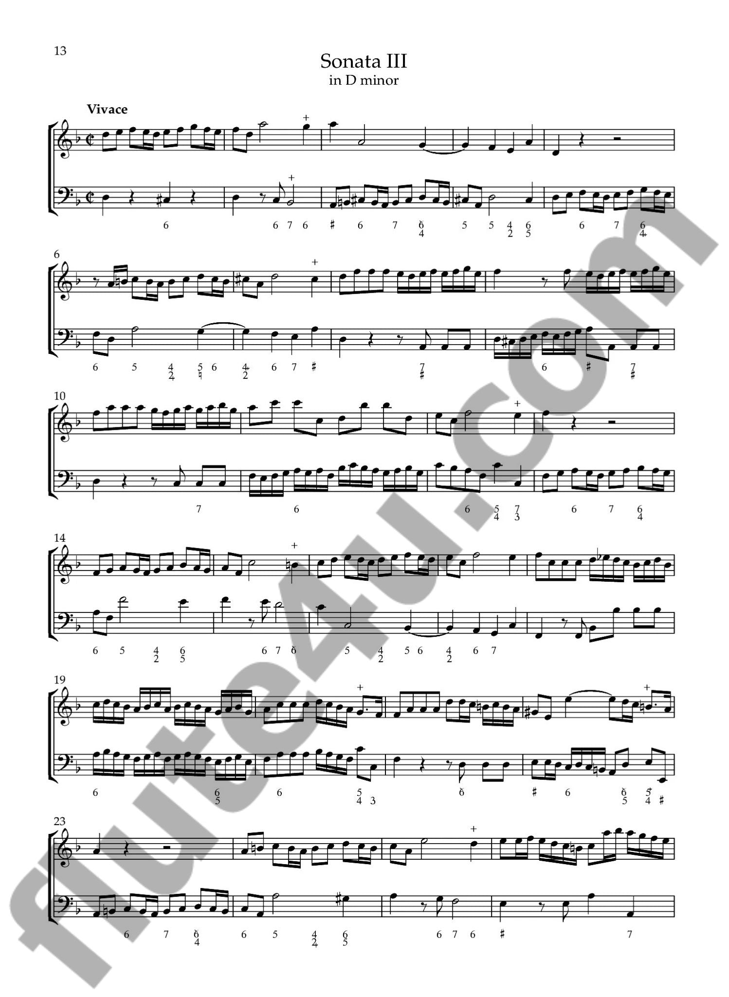 L'oeillet de Gant, JP :: Six Sonatas, Op. 5, Livre Premier