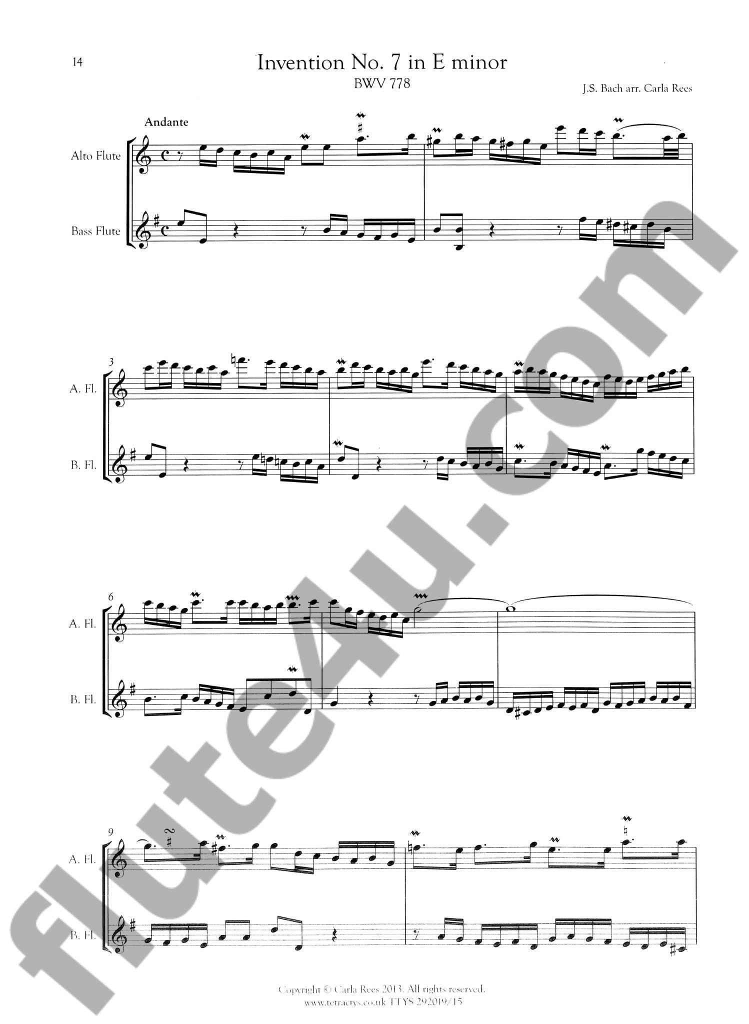 Bach, JS :: 15 Inventions, BWV 772-786