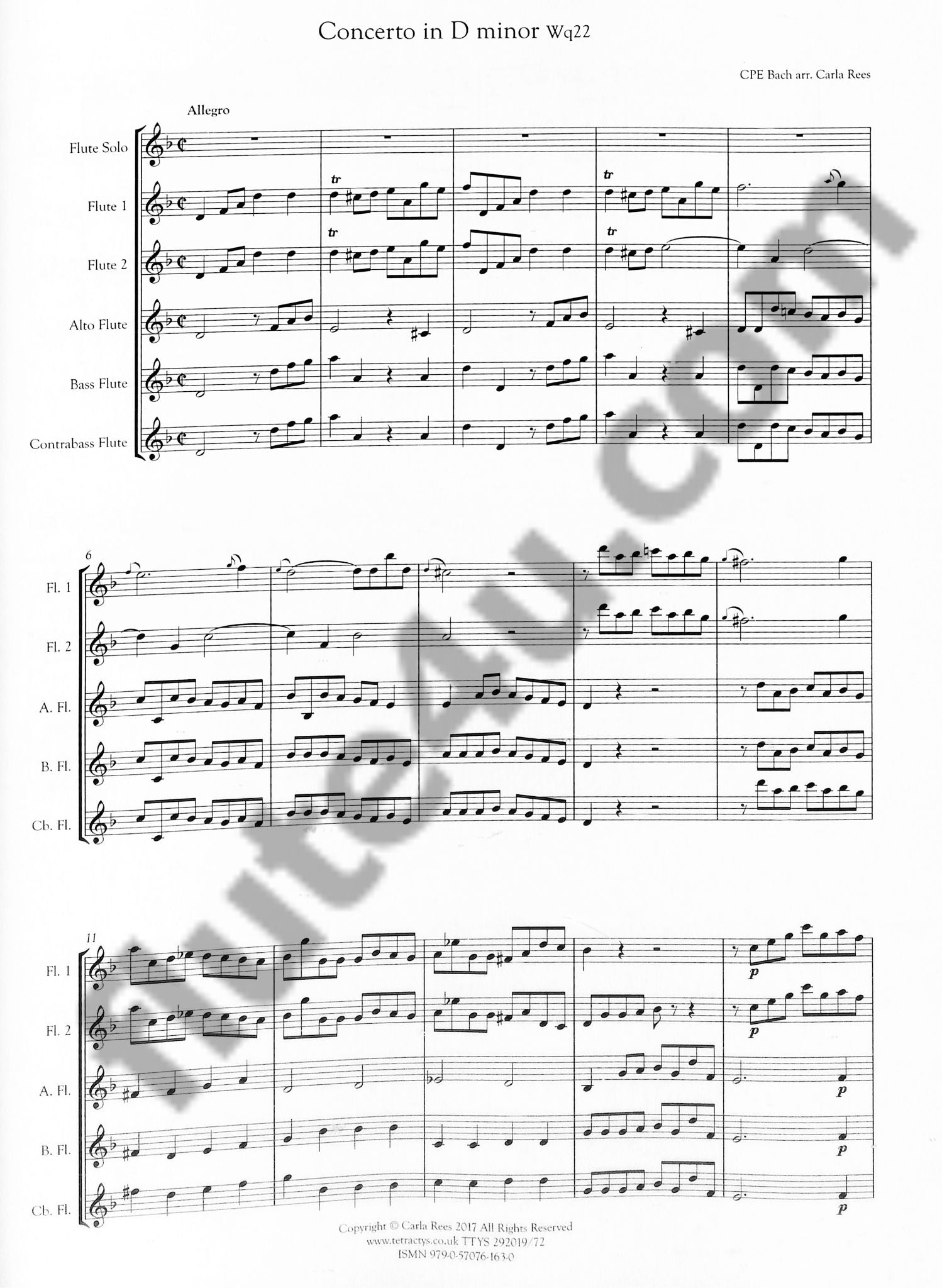 Bach, CPE :: Concerto in D Minor, WQ 22