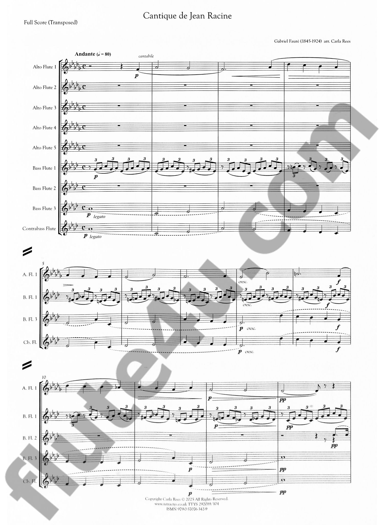 Faure, G :: Cantique de Jean Racine