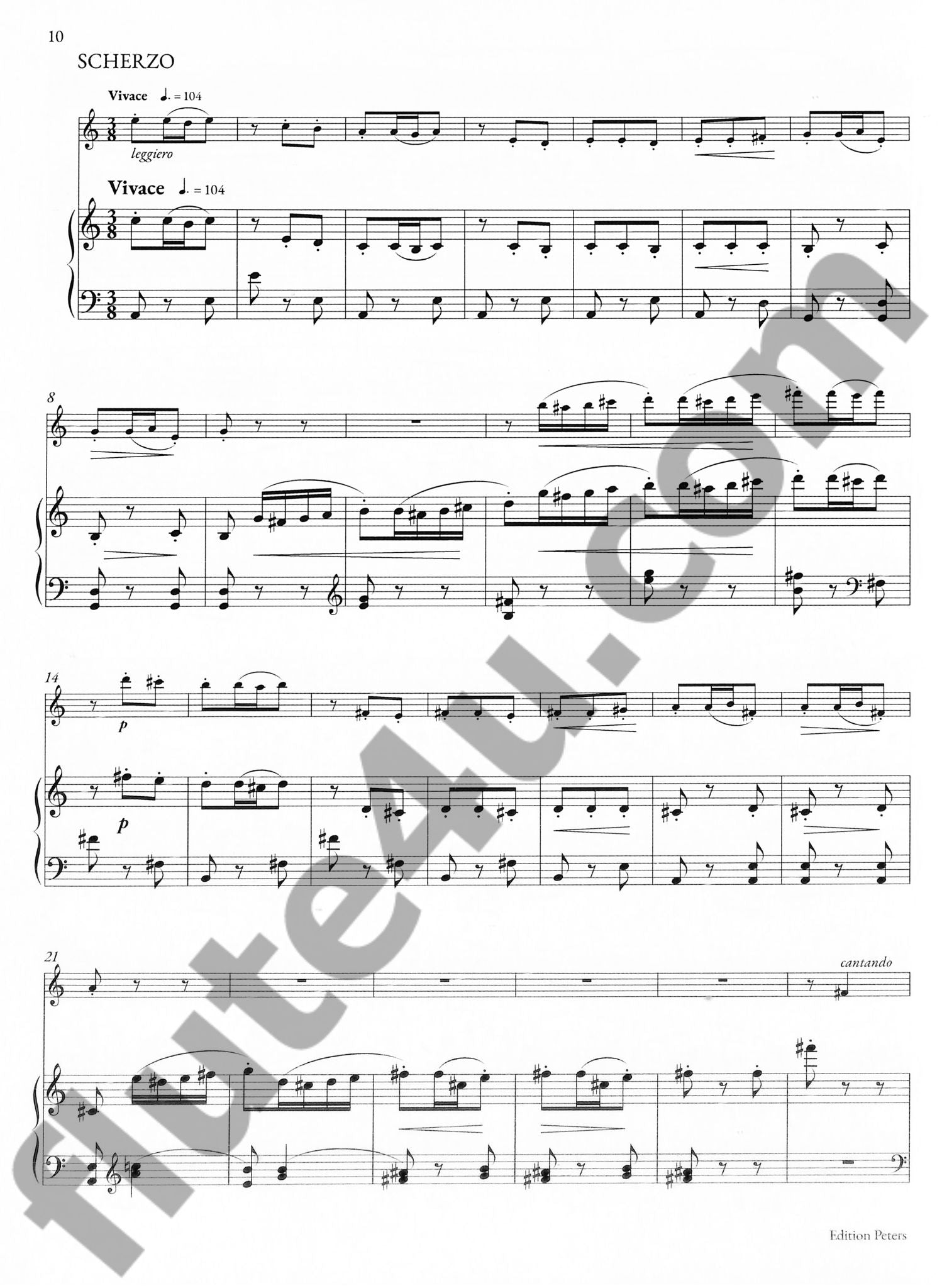 Bonis, M :: Sonata for Flute and Piano in C-sharp minor Op. 64