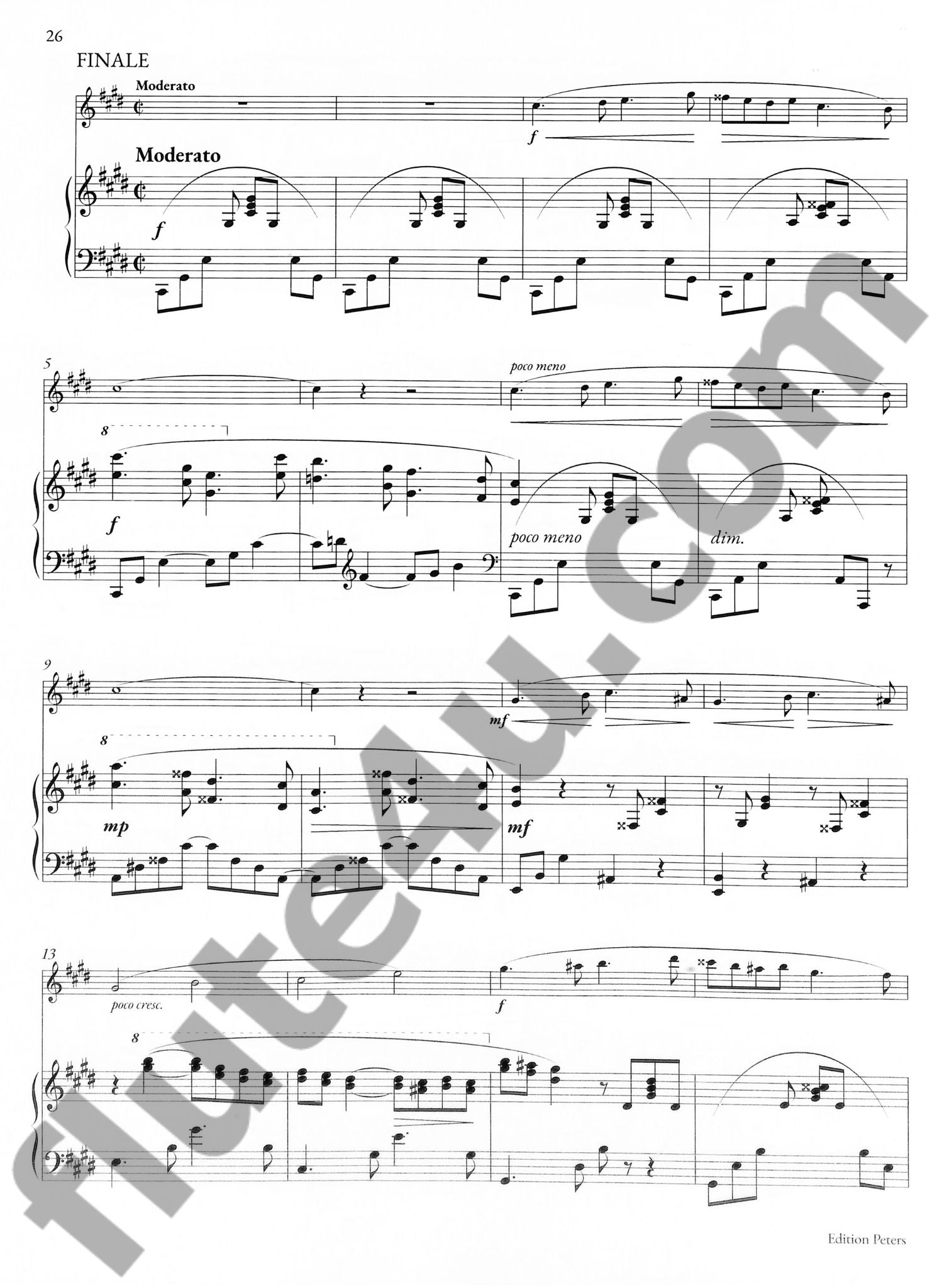 Bonis, M :: Sonata for Flute and Piano in C-sharp minor Op. 64