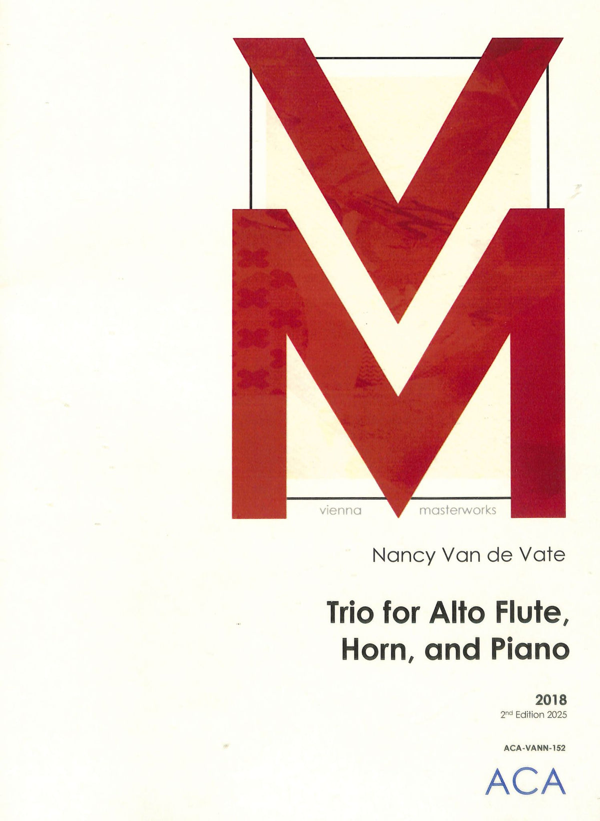 van de Vate, N :: Trio for Alto Flute, Horn, and Piano