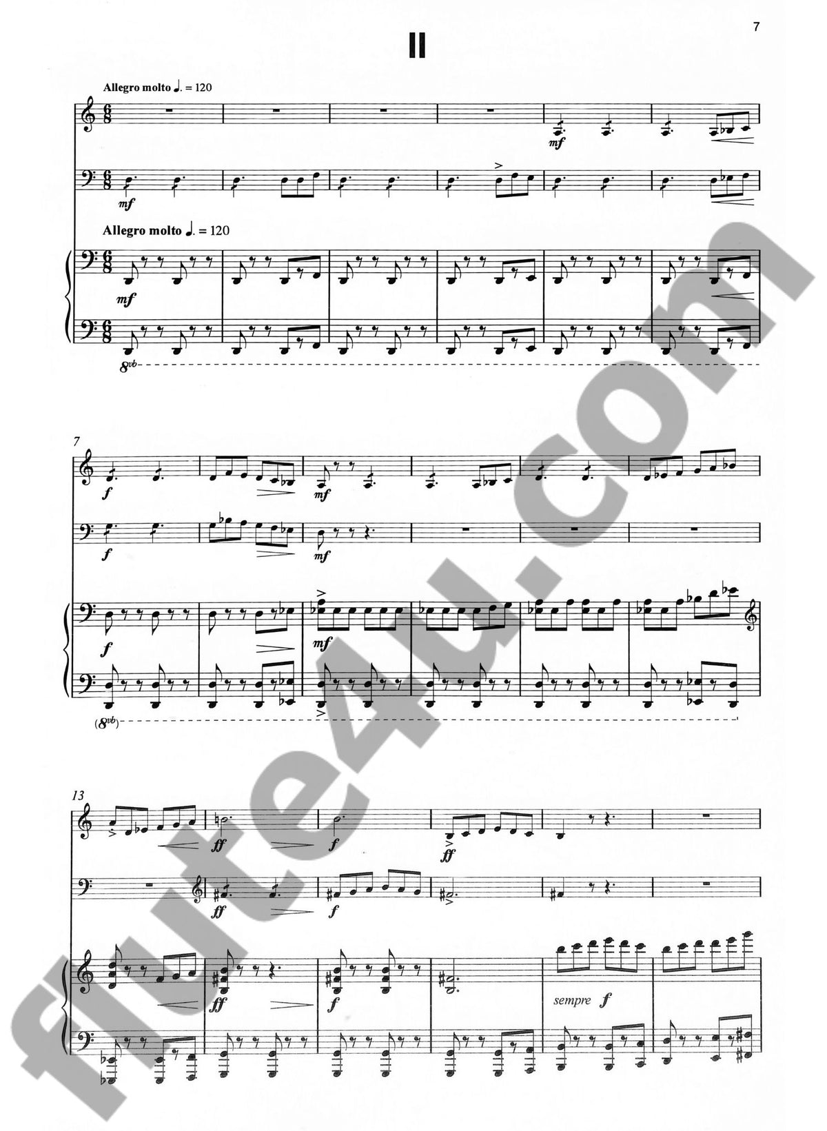 van de Vate, N :: Trio for Alto Flute, Horn, and Piano