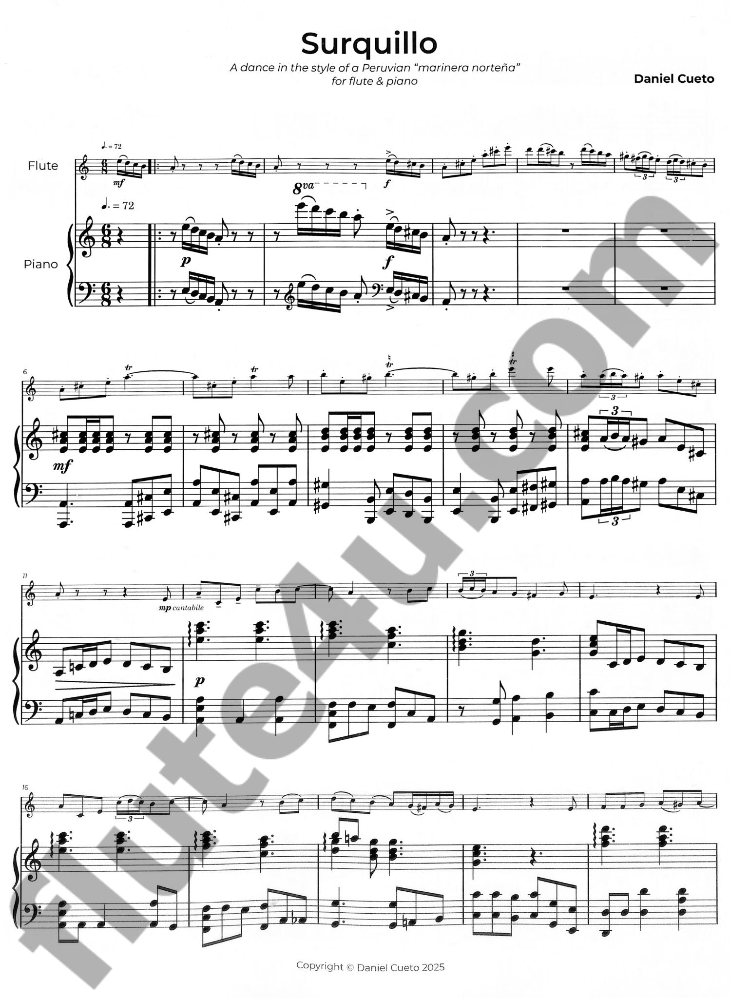 Cueto, D :: Surquillo (flute, piano)