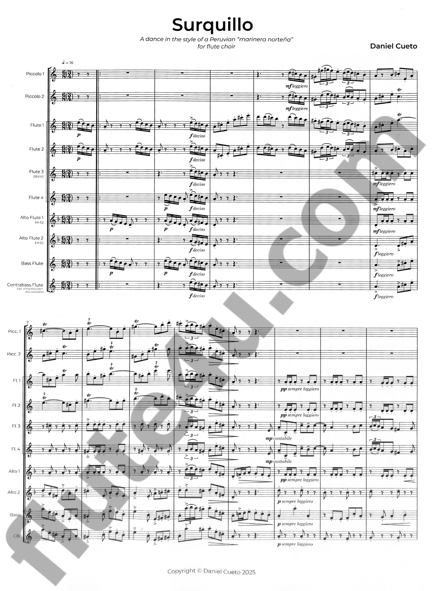 Cueto, D :: Surquillo (flute choir)