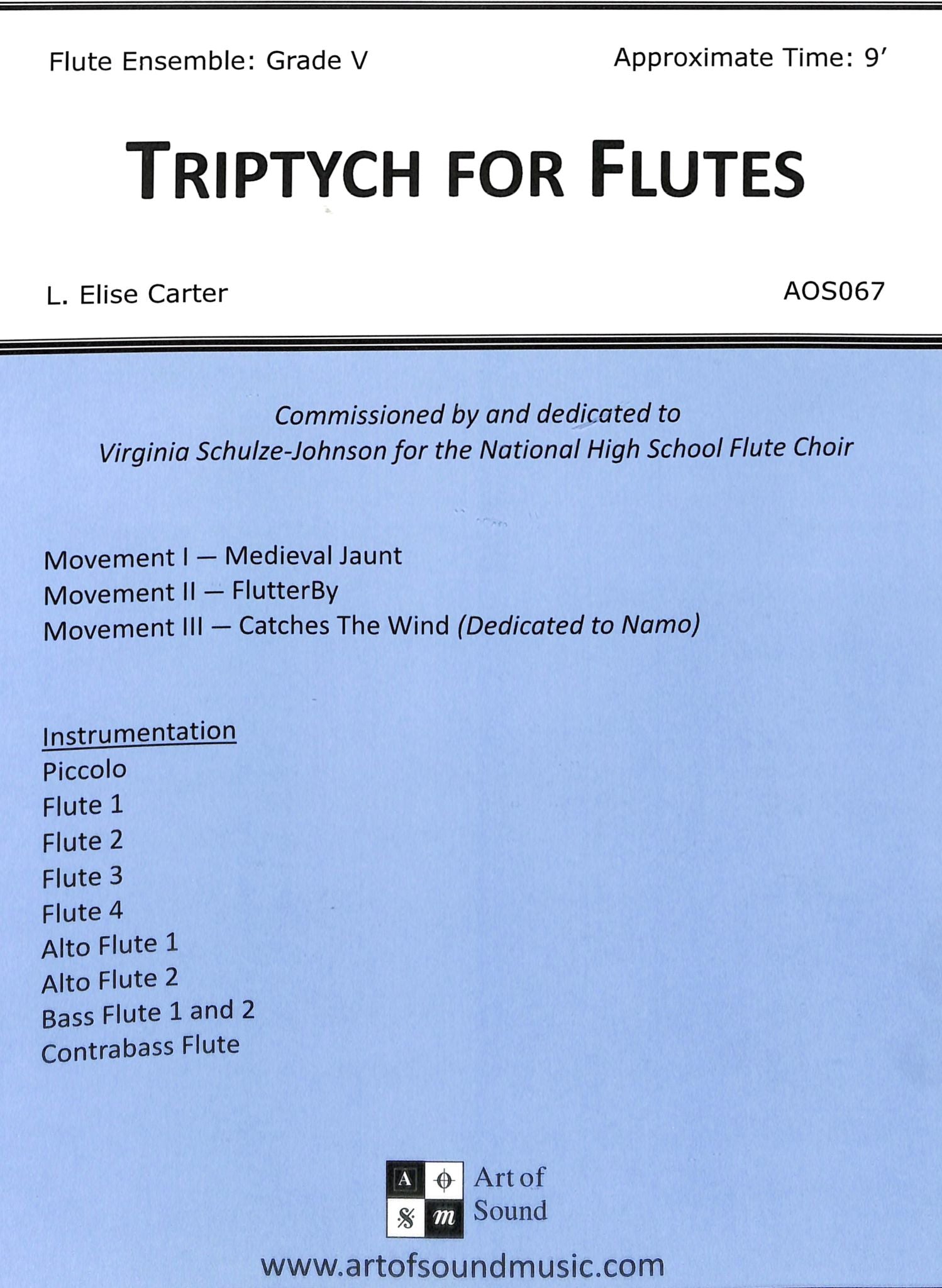 Carter, LE :: Triptych for Flutes