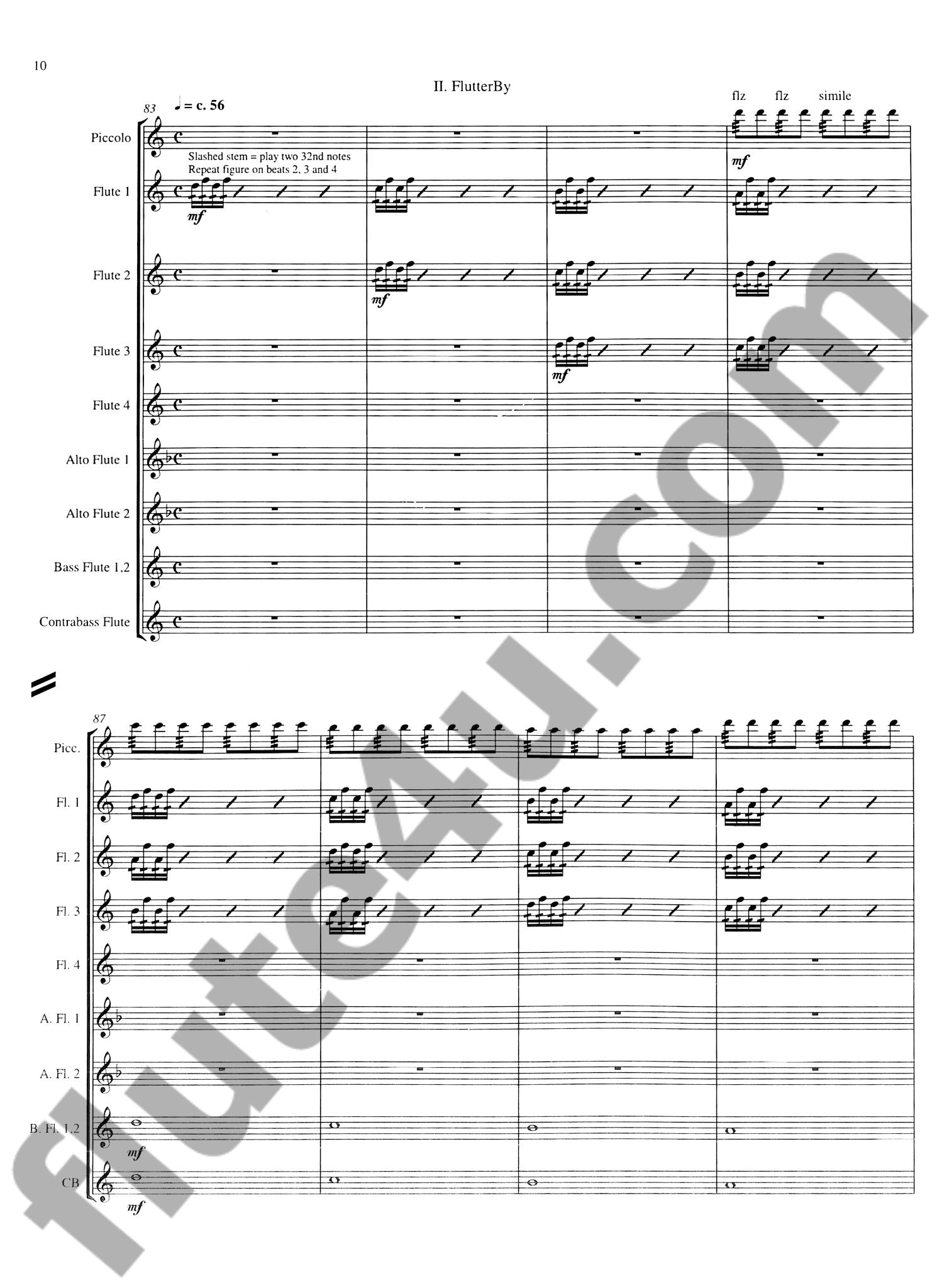 Carter, LE :: Triptych for Flutes