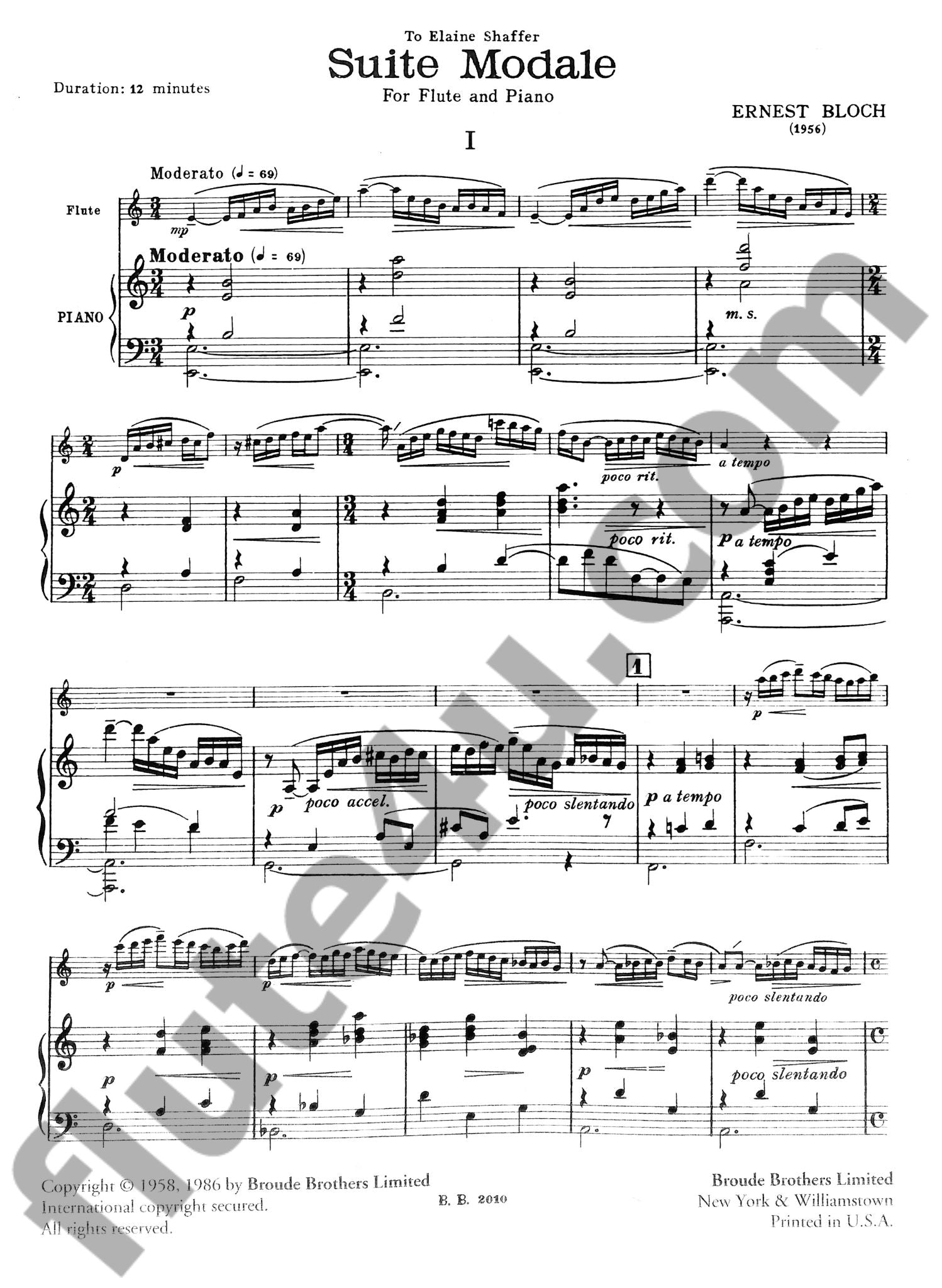 Bloch, E :: Suite Modale