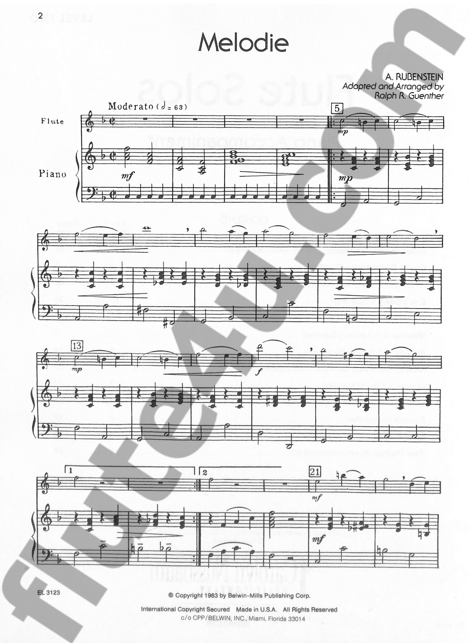 Various :: Flute Solos Level Two Piano Accompaniment