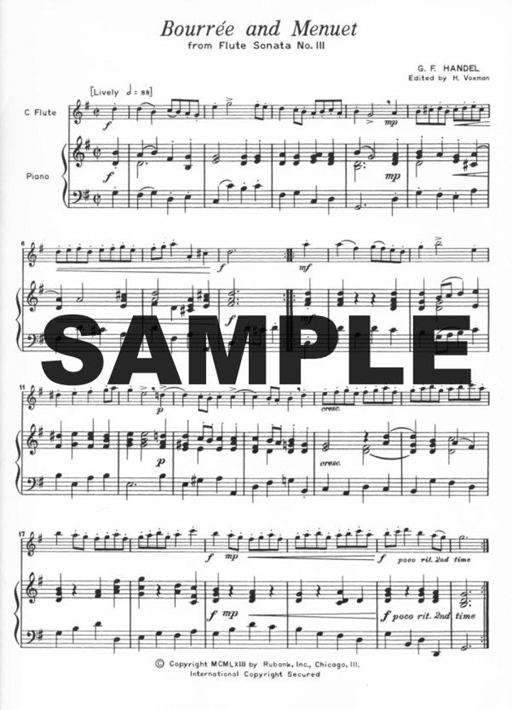 Handel, GF :: Bourree & Menuet from Sonata No. 3